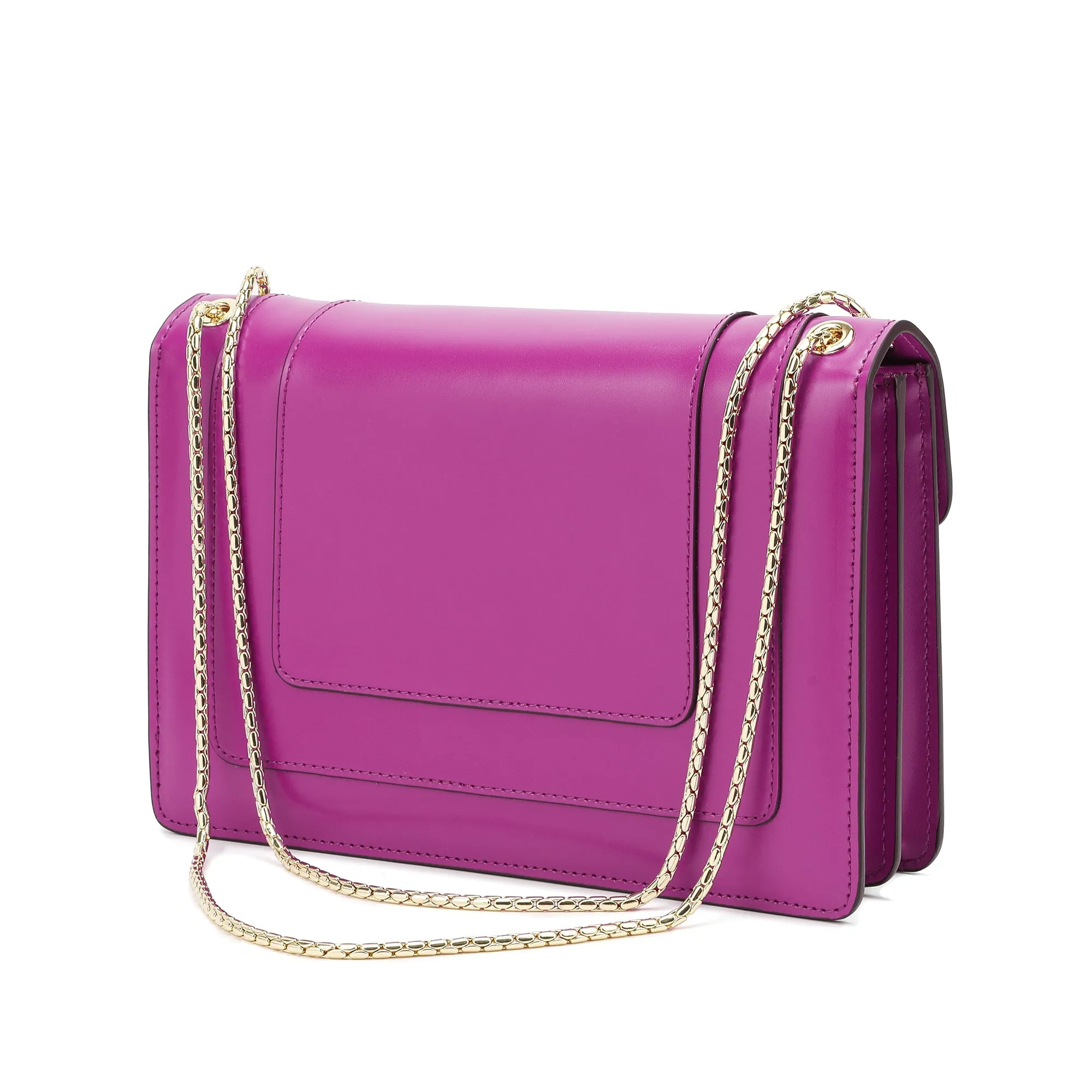 Smooth Leather Foldover Crossbody/Shoulder Bag