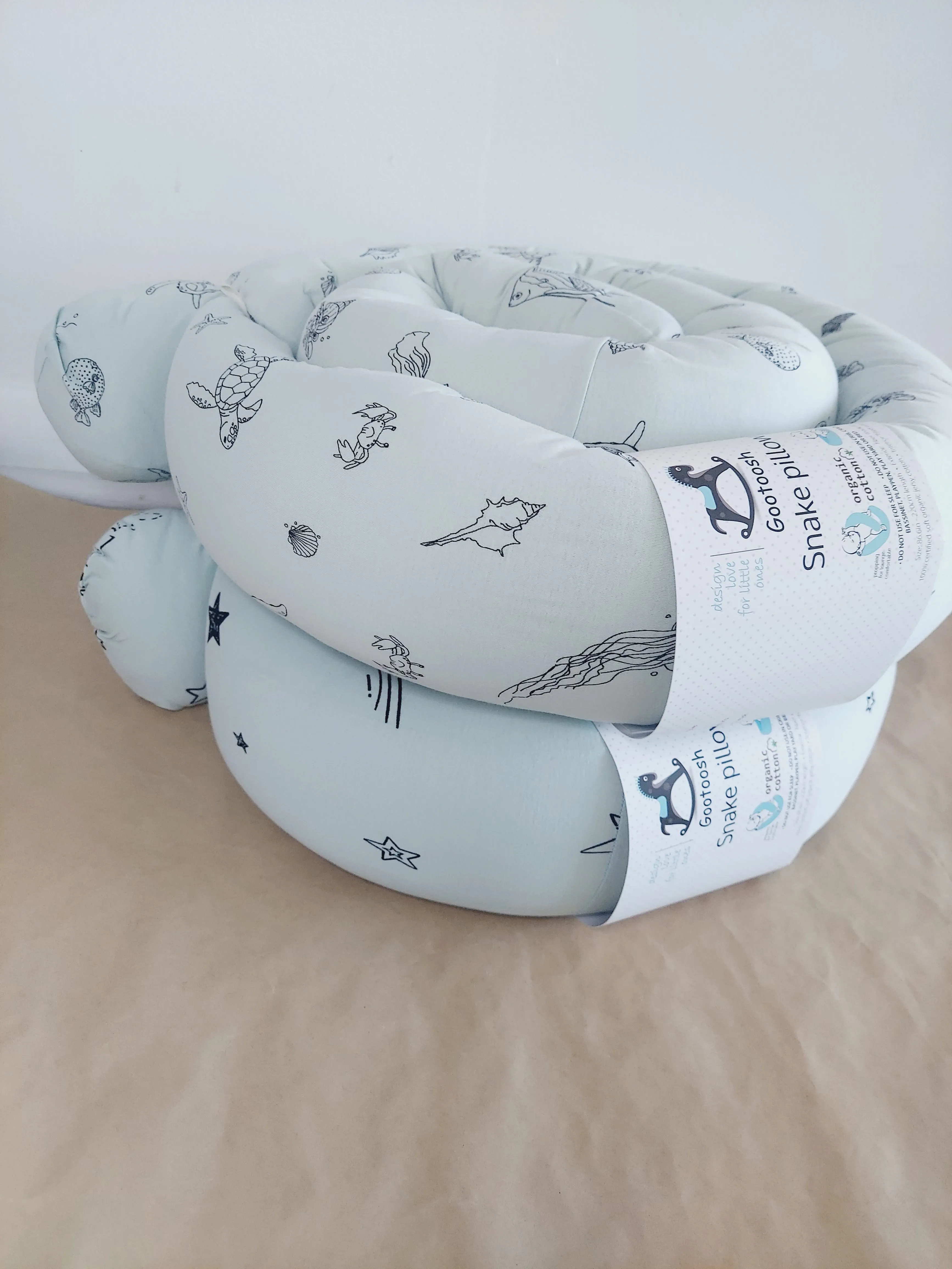 Snake Pillow- modern bumper