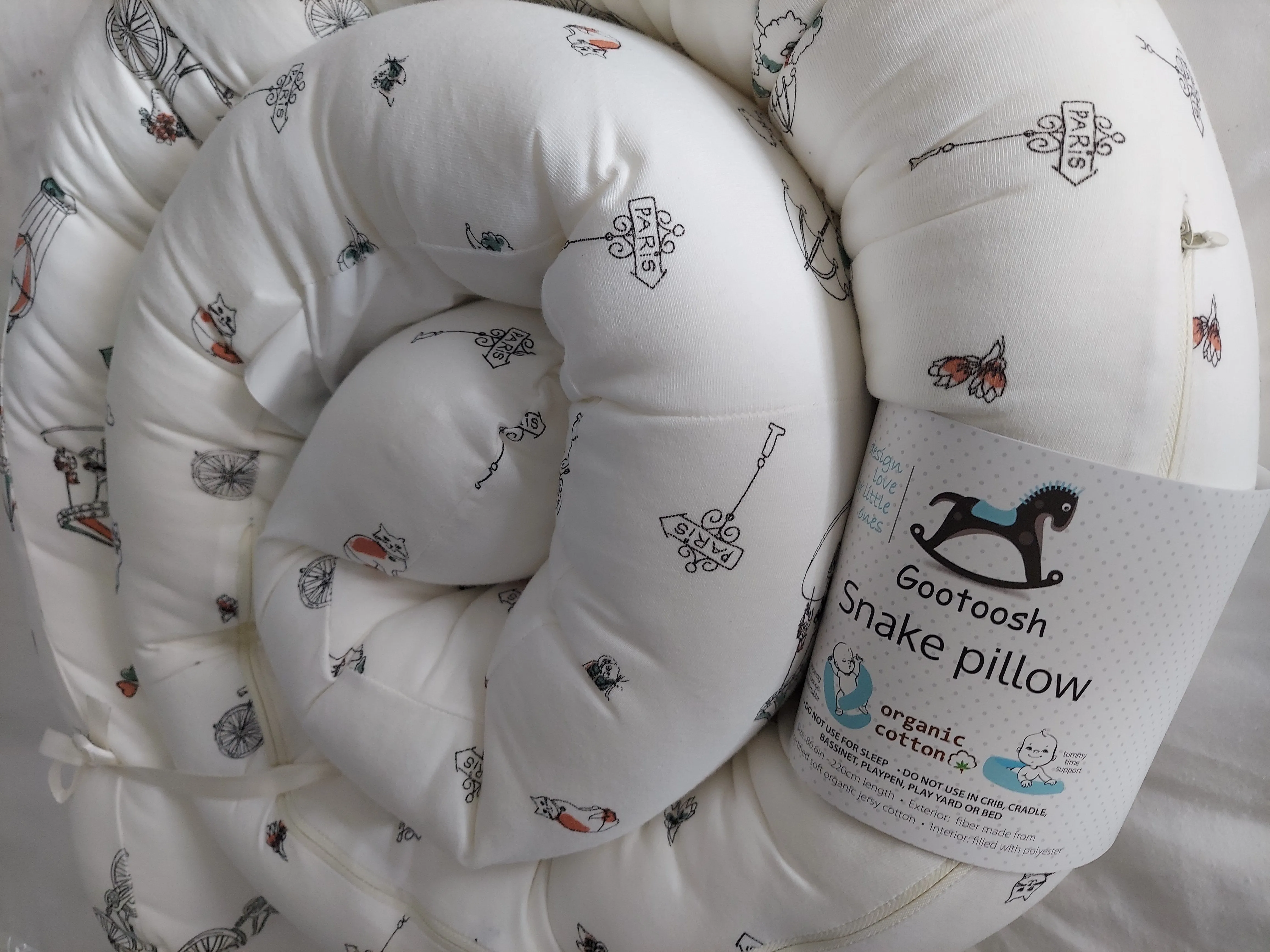 Snake Pillow- modern bumper