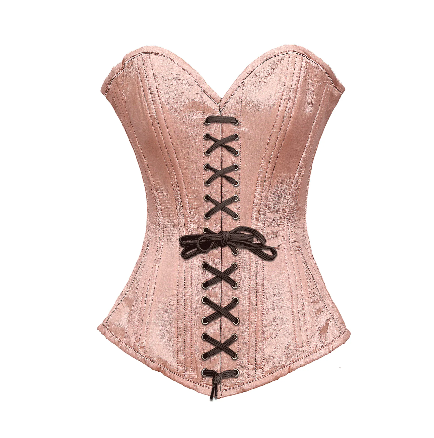 Snow Taffeta Waist Training Longline Corset