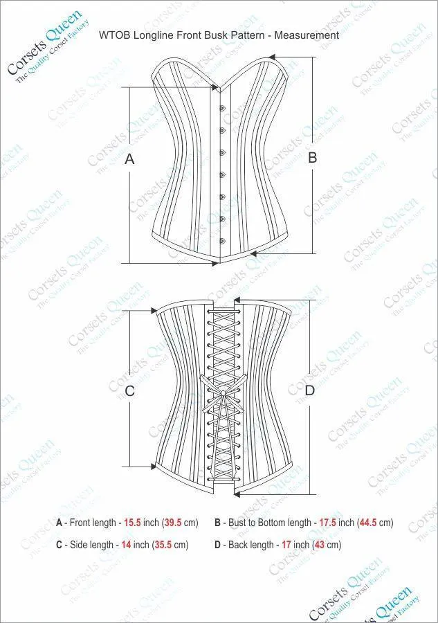Snow Taffeta Waist Training Longline Corset