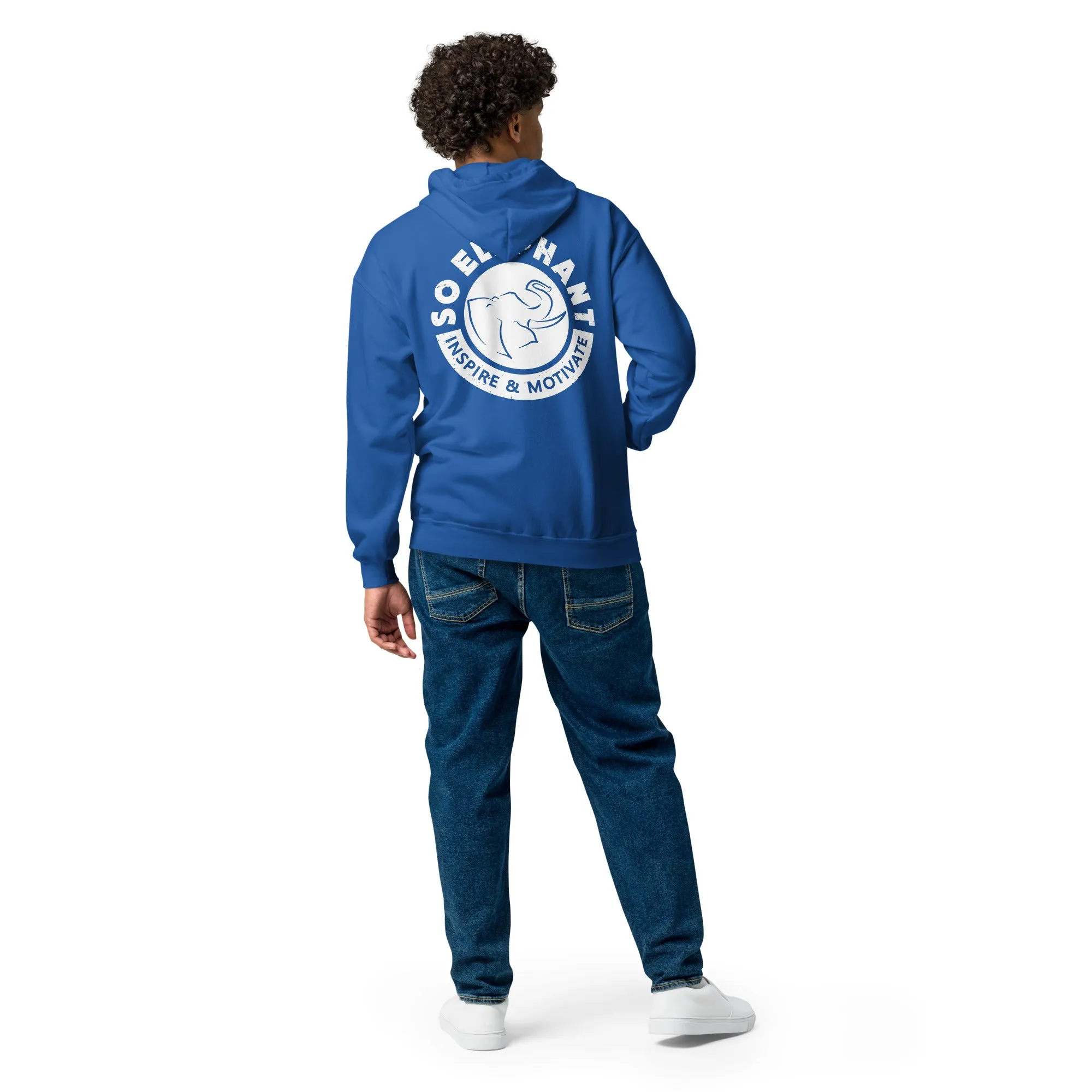 SO ELEPHANT MEN'S HEAVY BLEND ZIP UP/ EMBROIDERED FRONT