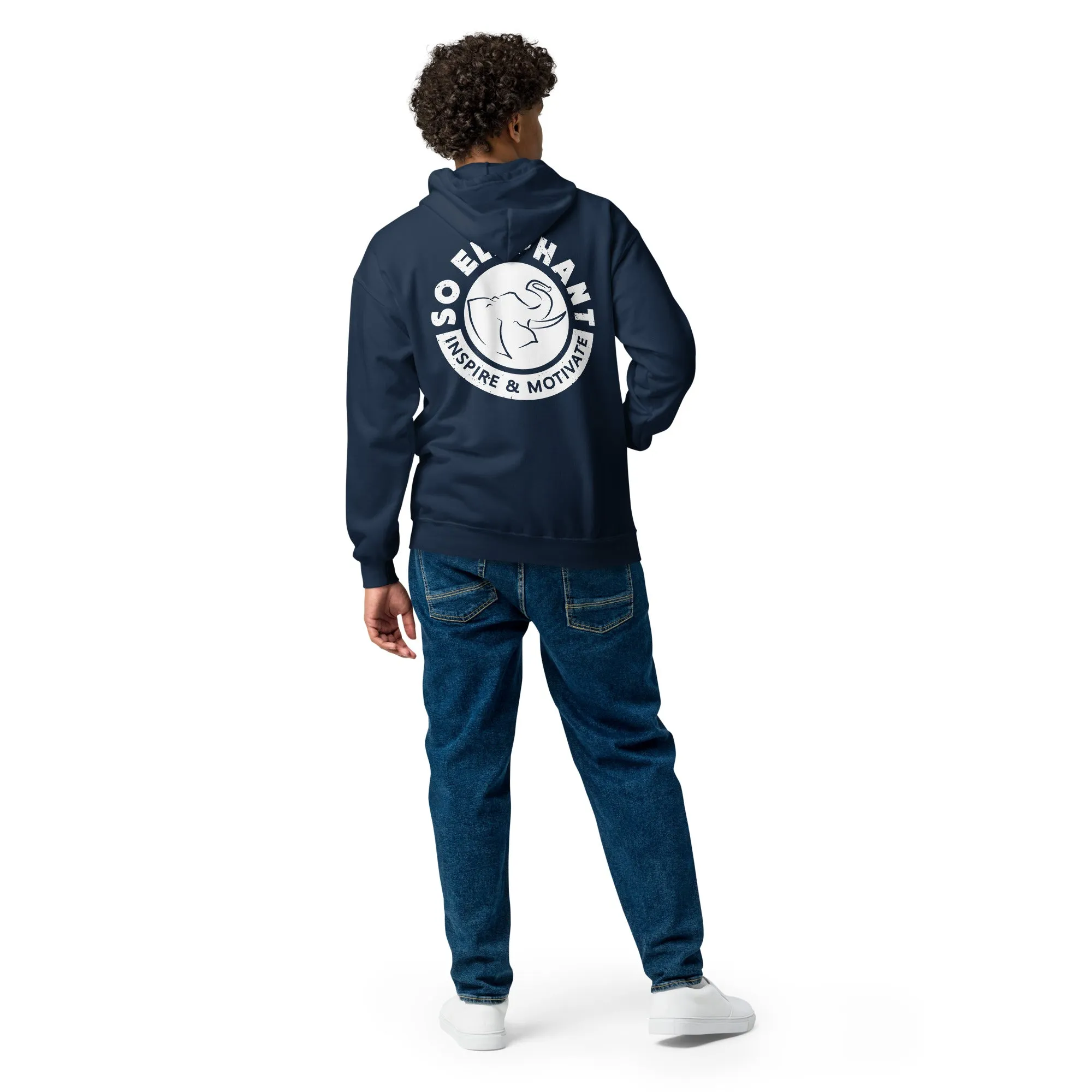 SO ELEPHANT MEN'S HEAVY BLEND ZIP UP/ EMBROIDERED FRONT