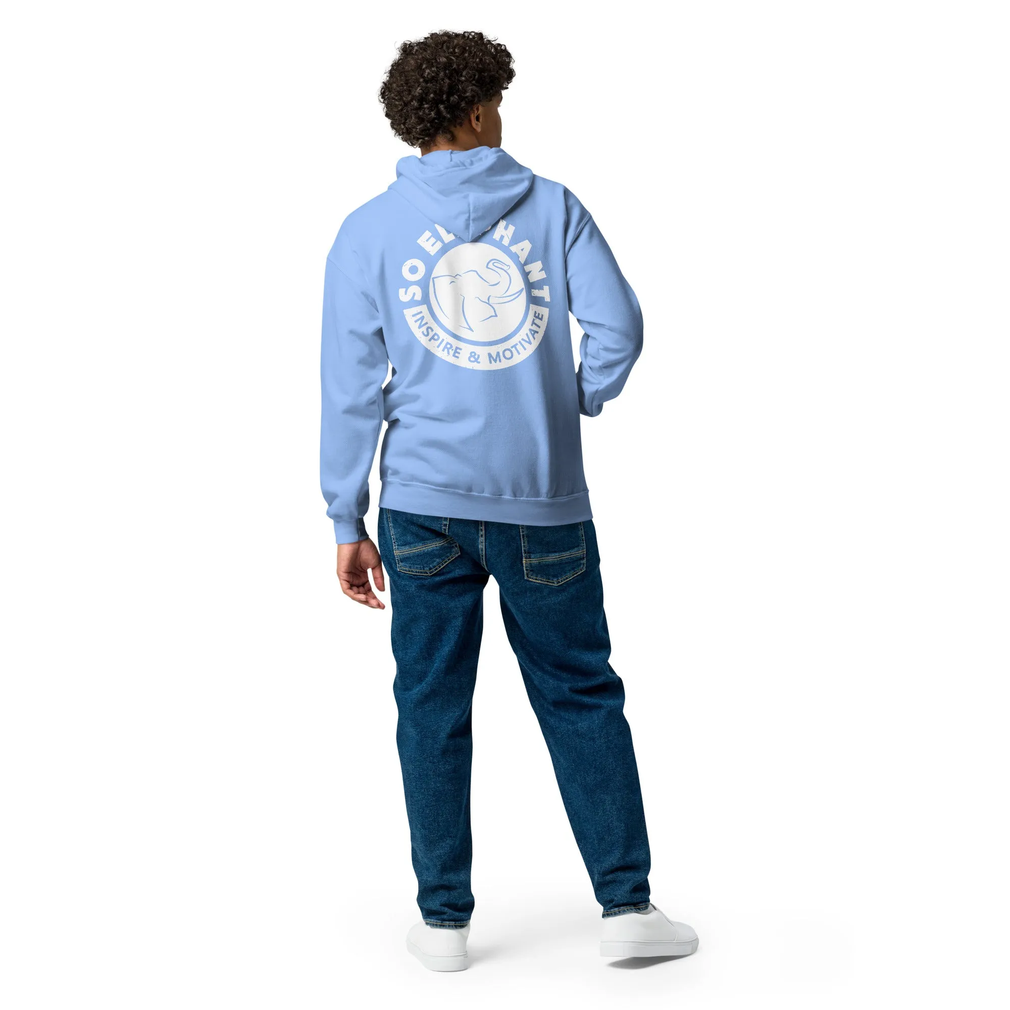 SO ELEPHANT MEN'S HEAVY BLEND ZIP UP/ EMBROIDERED FRONT