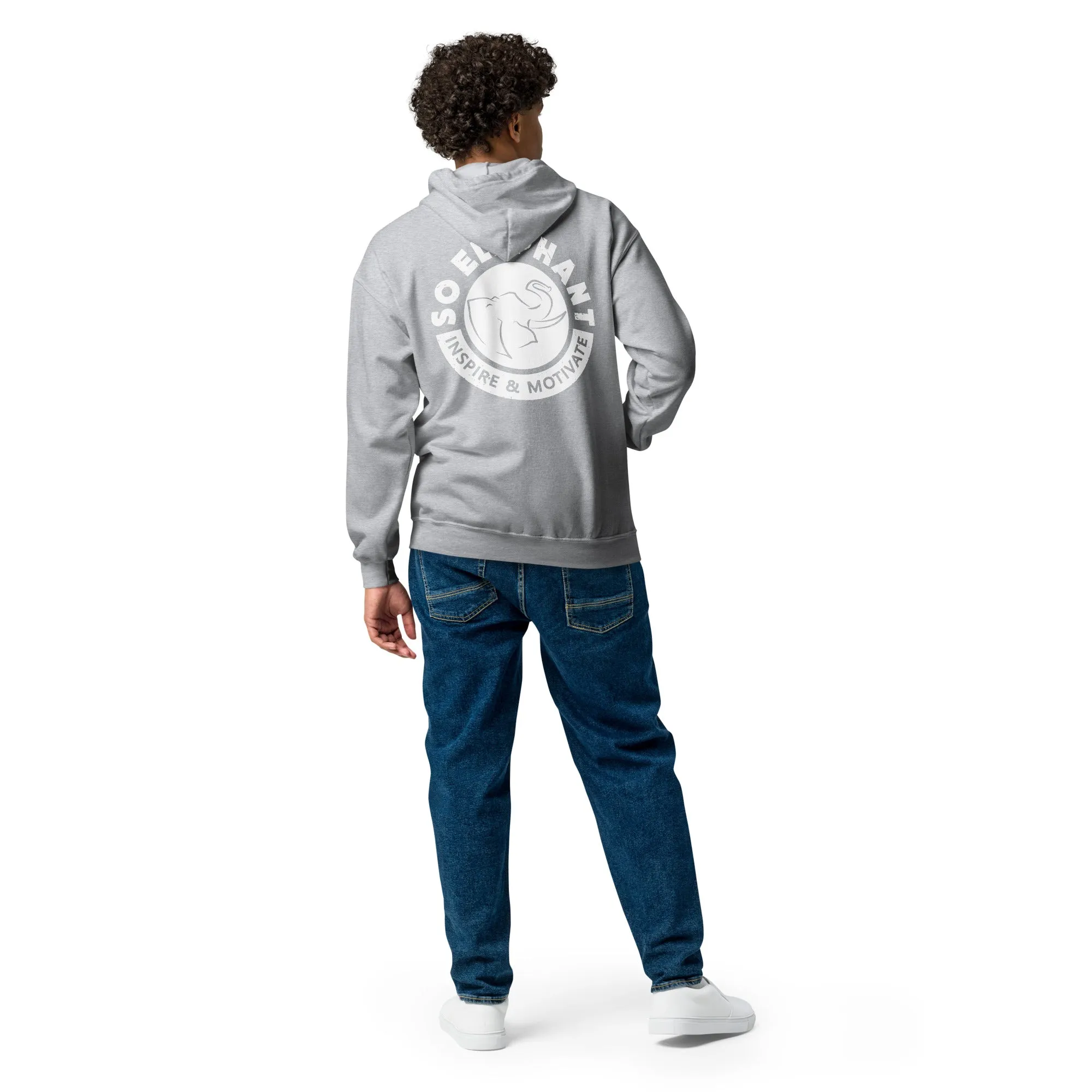 SO ELEPHANT MEN'S HEAVY BLEND ZIP UP/ EMBROIDERED FRONT