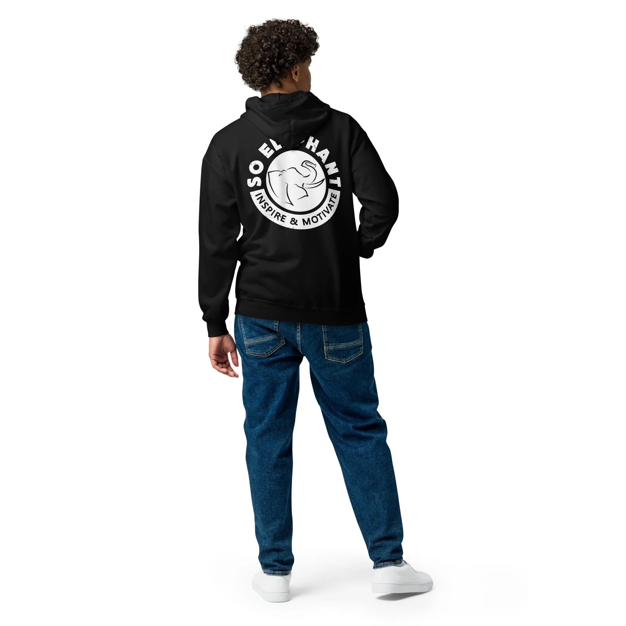 SO ELEPHANT MEN'S HEAVY BLEND ZIP UP/ EMBROIDERED FRONT