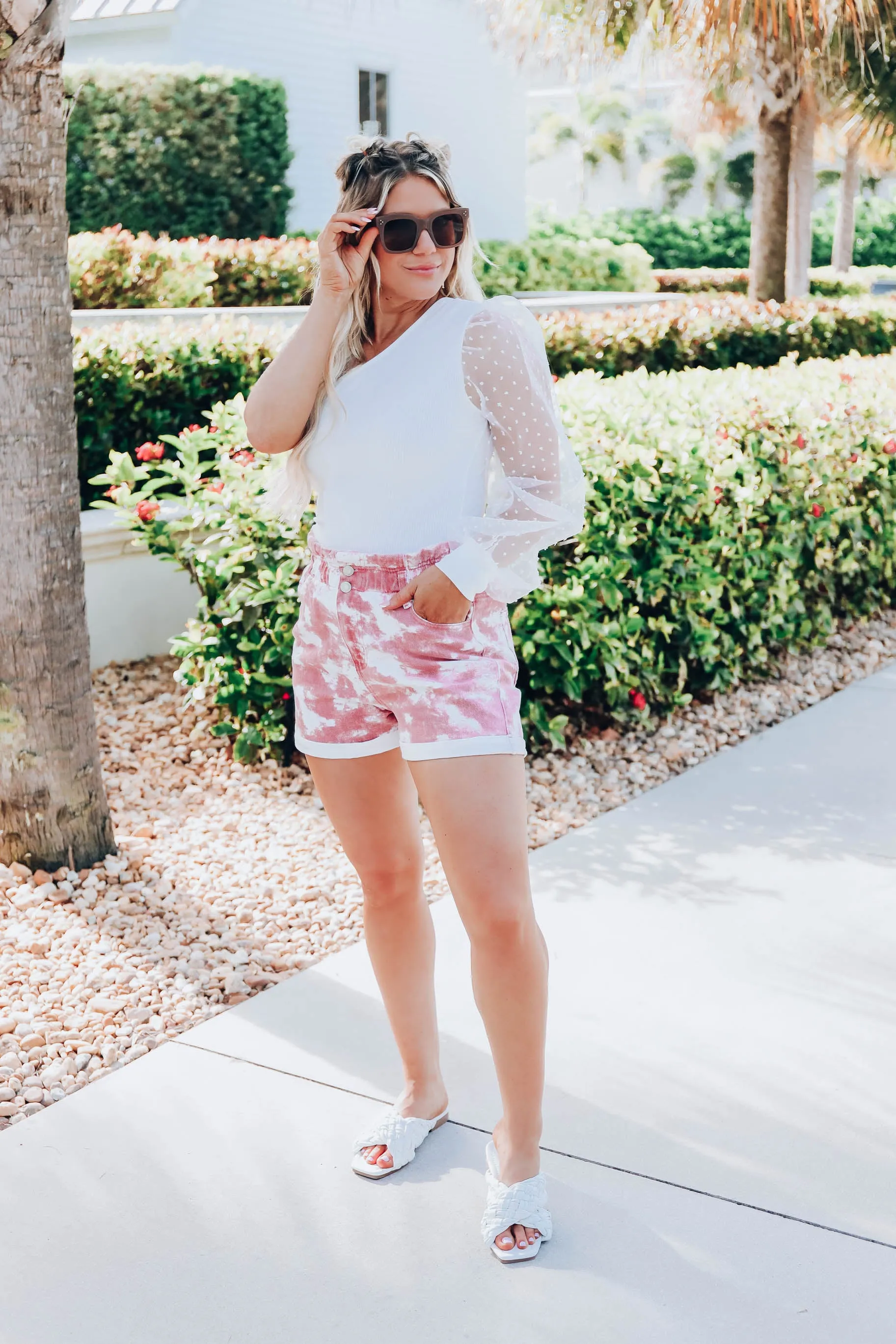 SoCal Acid Wash Denim Shorts