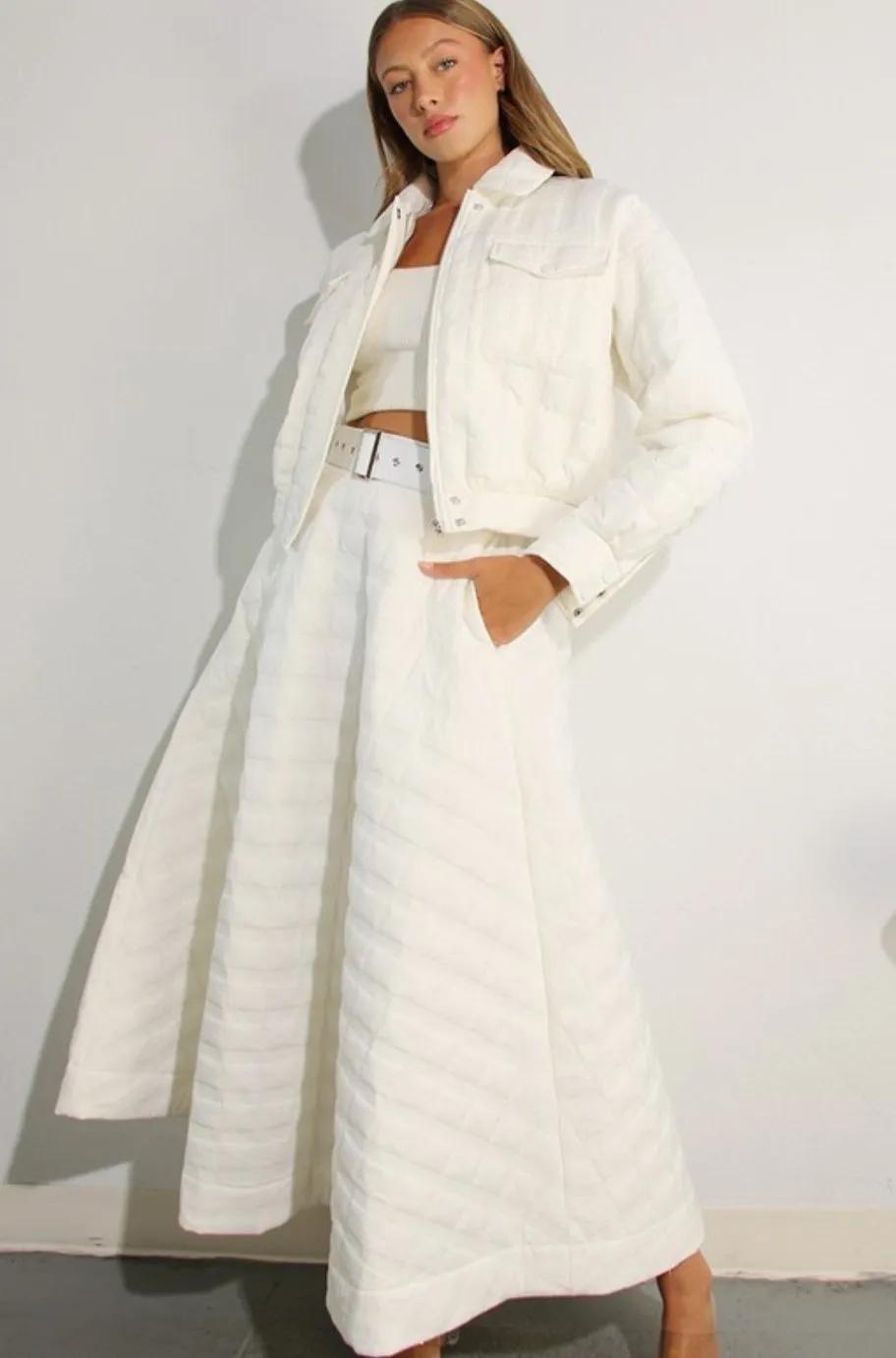 Sofia Quilted Jacket and Skirt Set