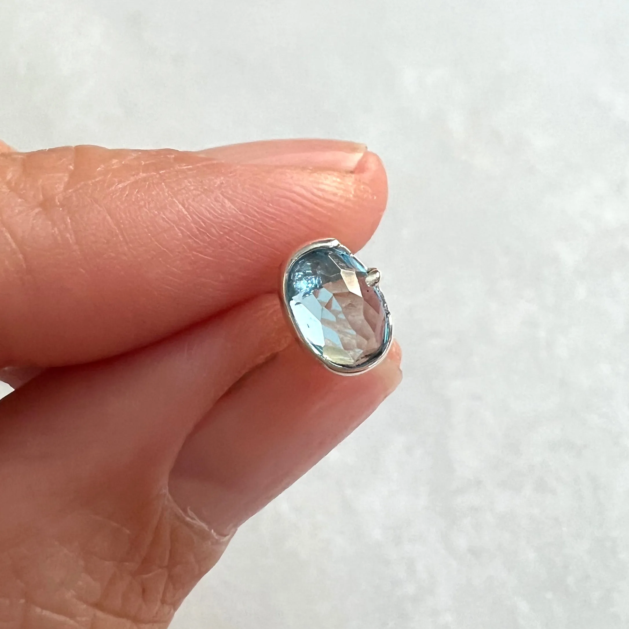 Solo London Blue Topaz Stud