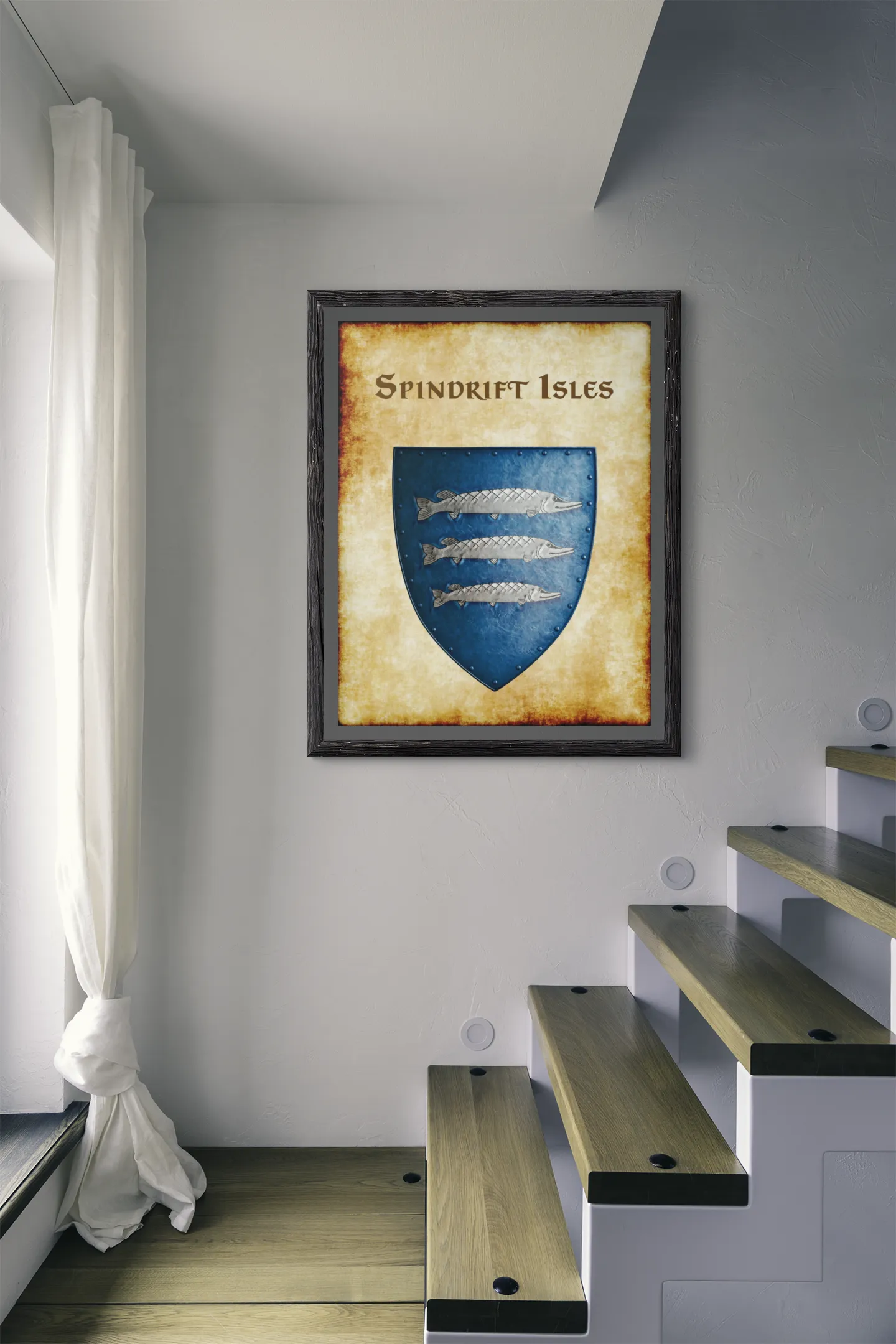 Spindrift Isles Heraldry of Greyhawk Anna Meyer Cartography Canvas Art Print