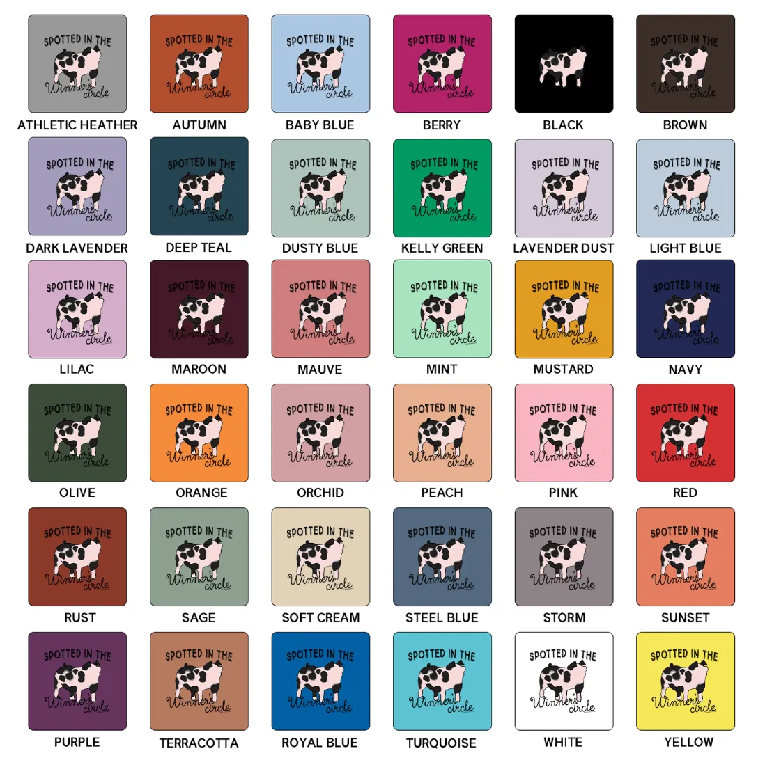 Spotted In The Winner's Circle Pig T-Shirt (XS-4XL) - Multiple Colors!