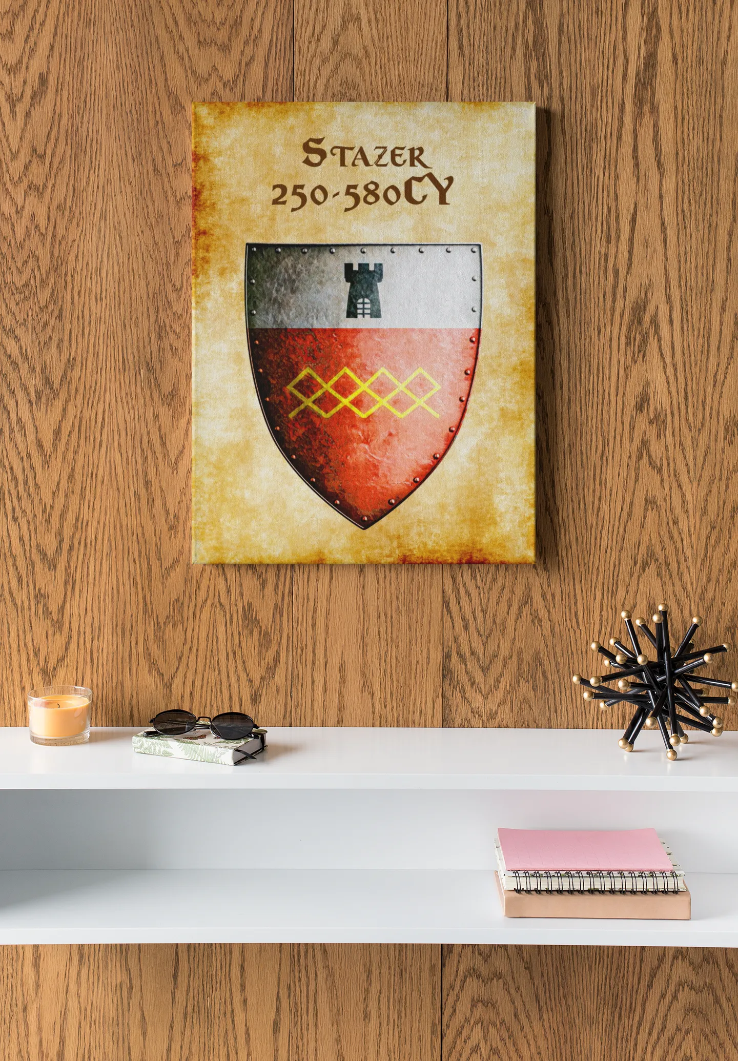 Stahzer 250-580CY Heraldry of Greyhawk Anna Meyer Cartography Canvas Art Print