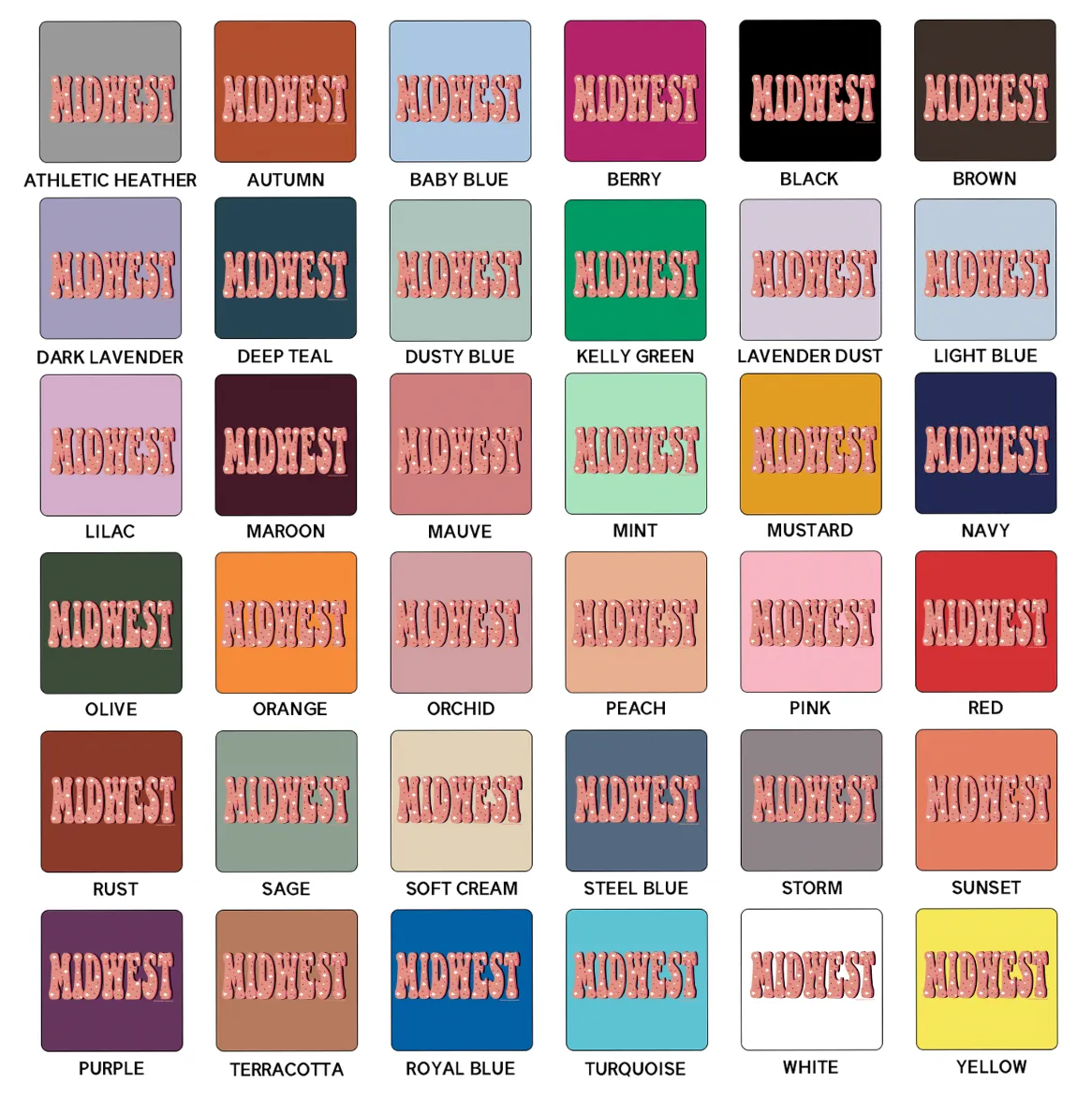Star Midwest T-Shirt (XS-4XL) - Multiple Colors!