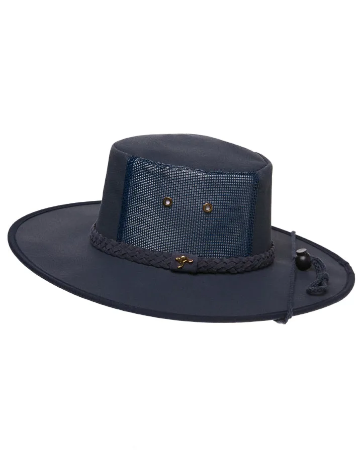 Statesman Sea Breeze 4 Part Canvas Hat Navy