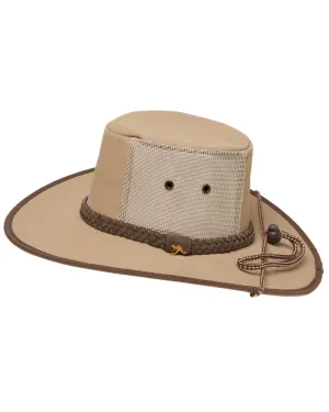 Statesman Sea Breeze 4 Part Canvas Hat Sand