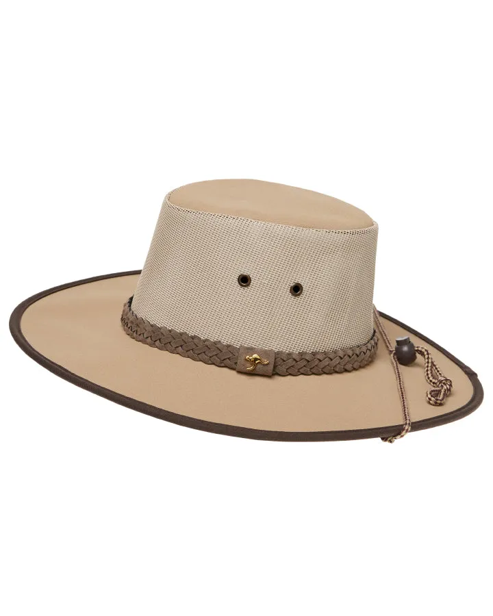 Statesman Sea Breeze Mesh Canvas Hat Sand