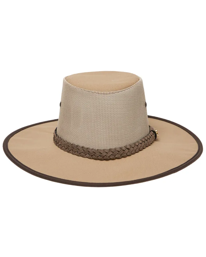 Statesman Sea Breeze Mesh Canvas Hat Sand