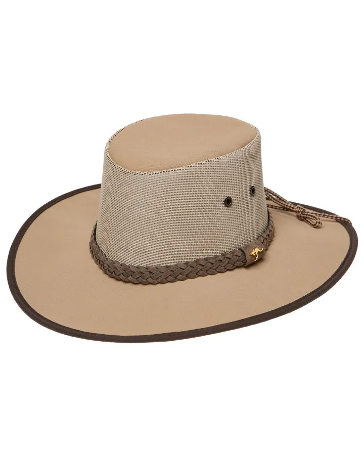 Statesman Sea Breeze Mesh Canvas Hat Sand