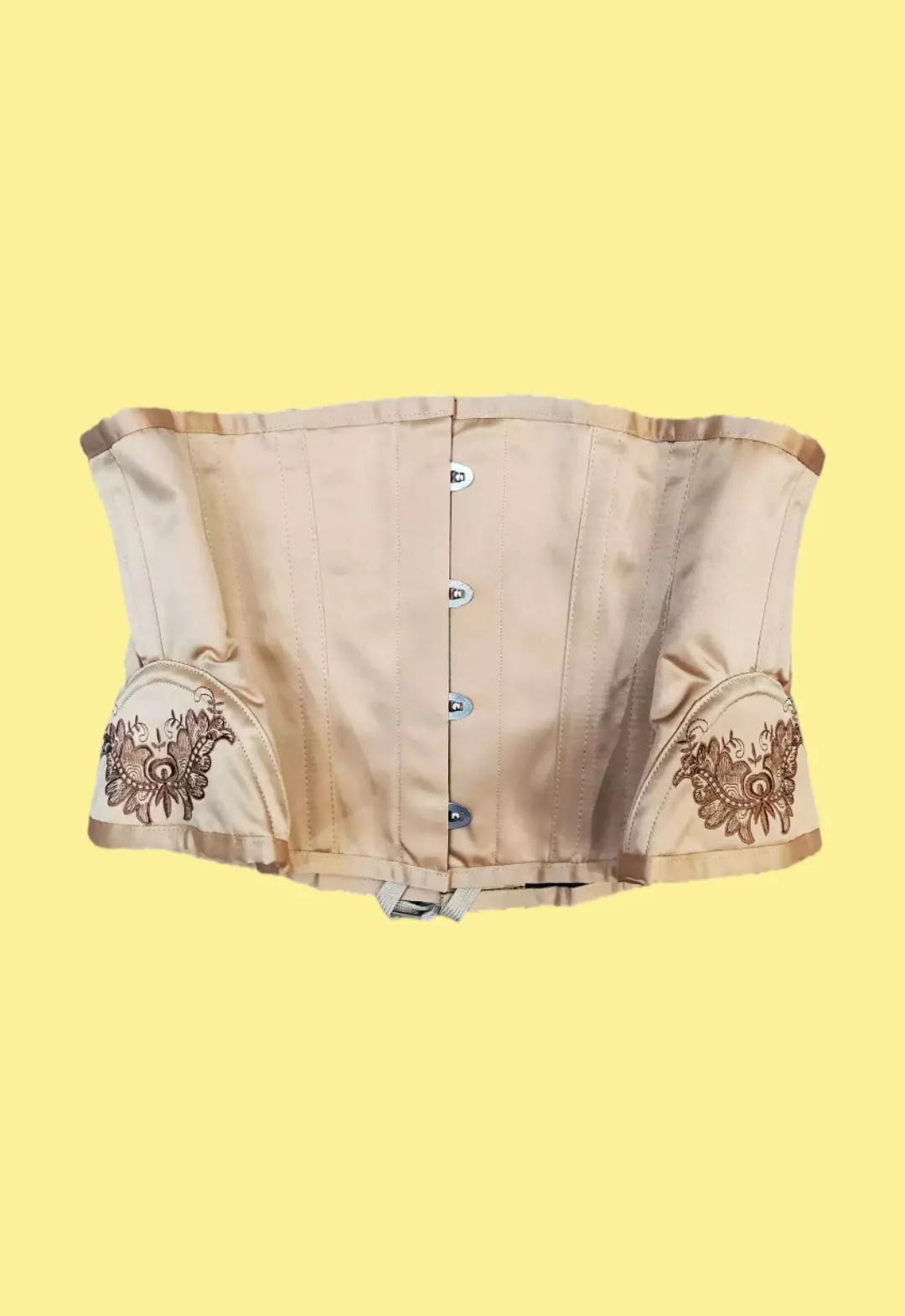 Steel Boned Waist Corset With Hip Panels