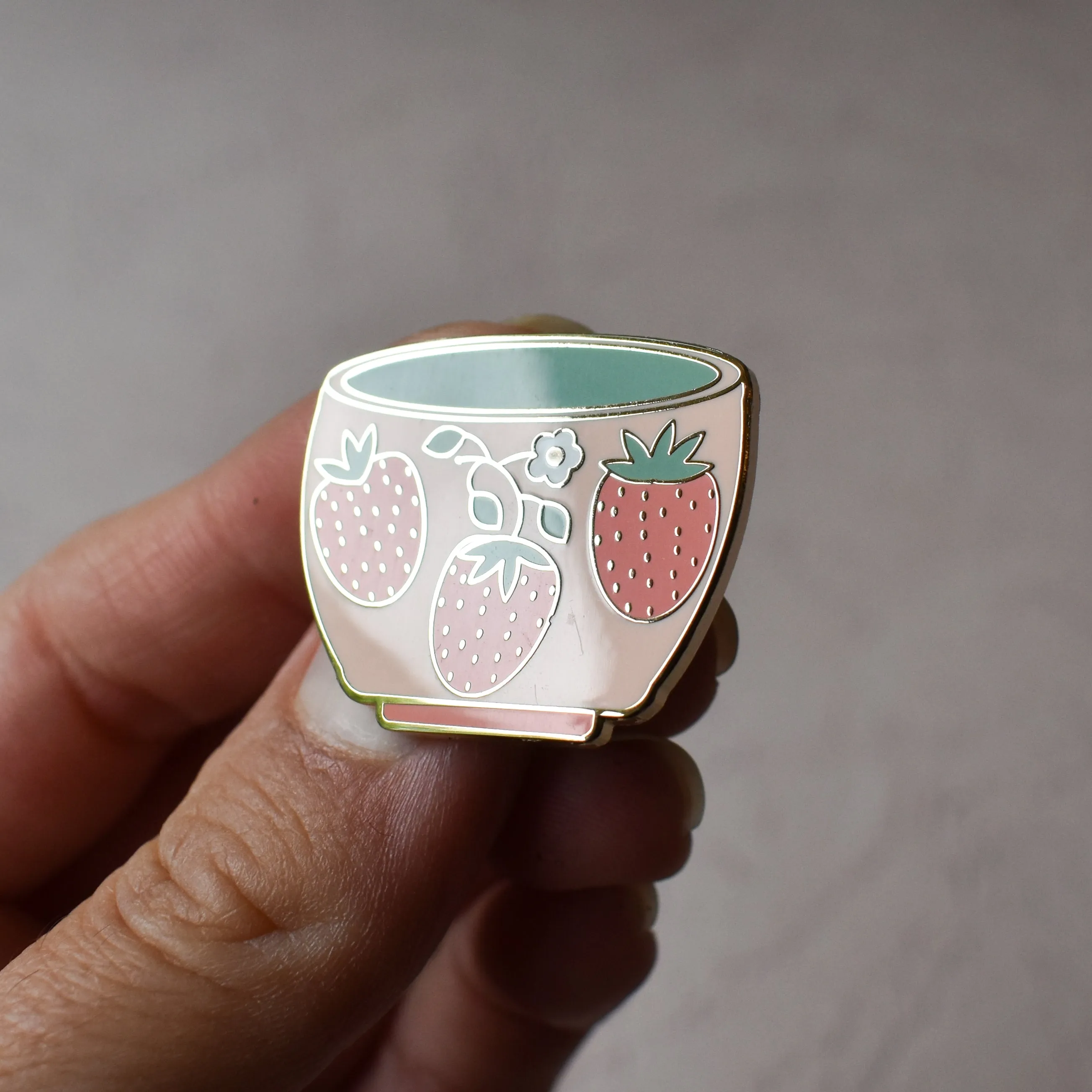 Strawberry Matcha Enamel Pin