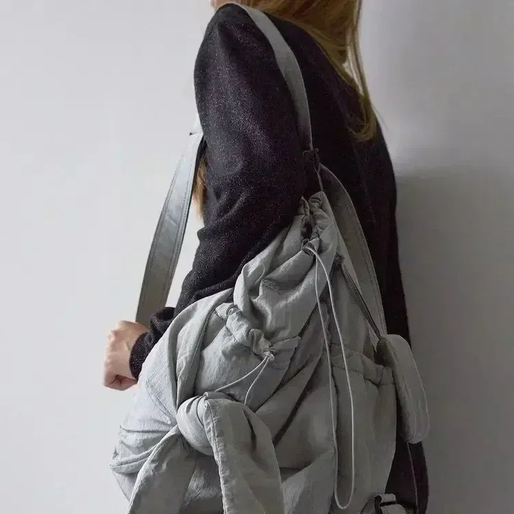 Stylish Drawstring Backpack for Women: High-Capacity & Fashionable Nylon
