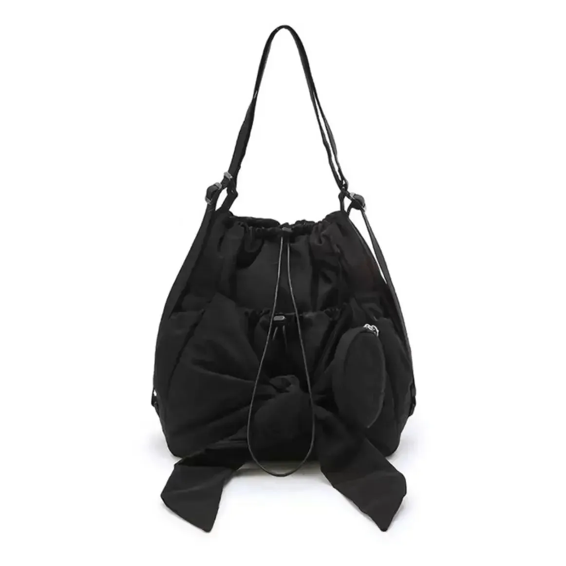 Stylish Drawstring Backpack for Women: High-Capacity & Fashionable Nylon