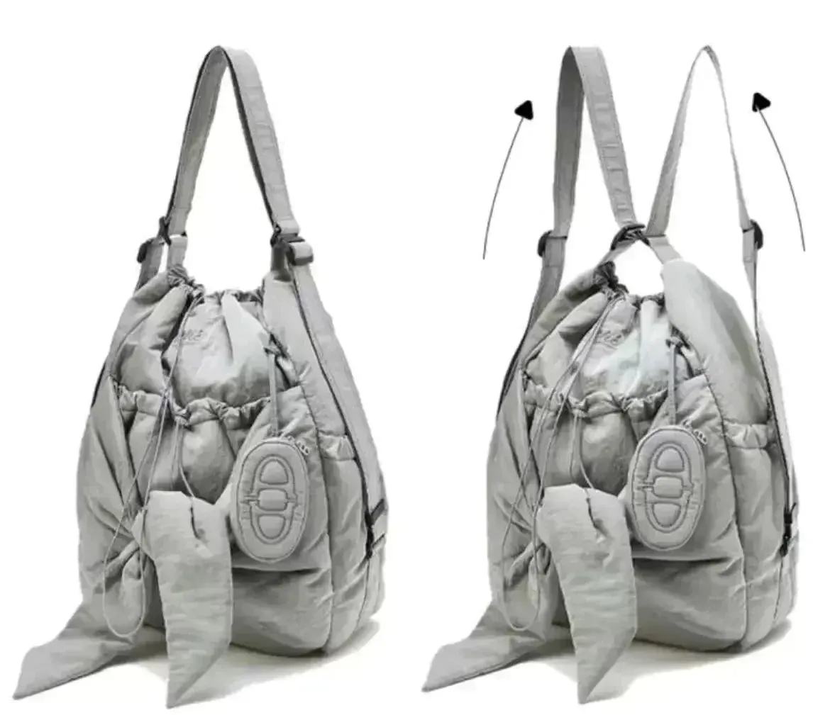 Stylish Drawstring Backpack for Women: High-Capacity & Fashionable Nylon