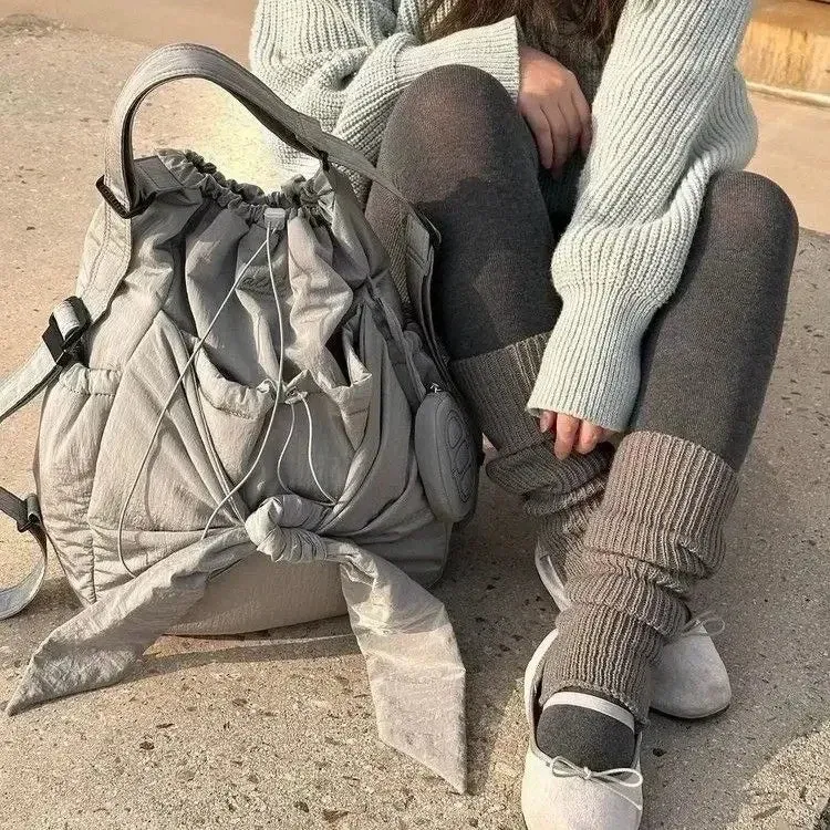 Stylish Drawstring Backpack for Women: High-Capacity & Fashionable Nylon