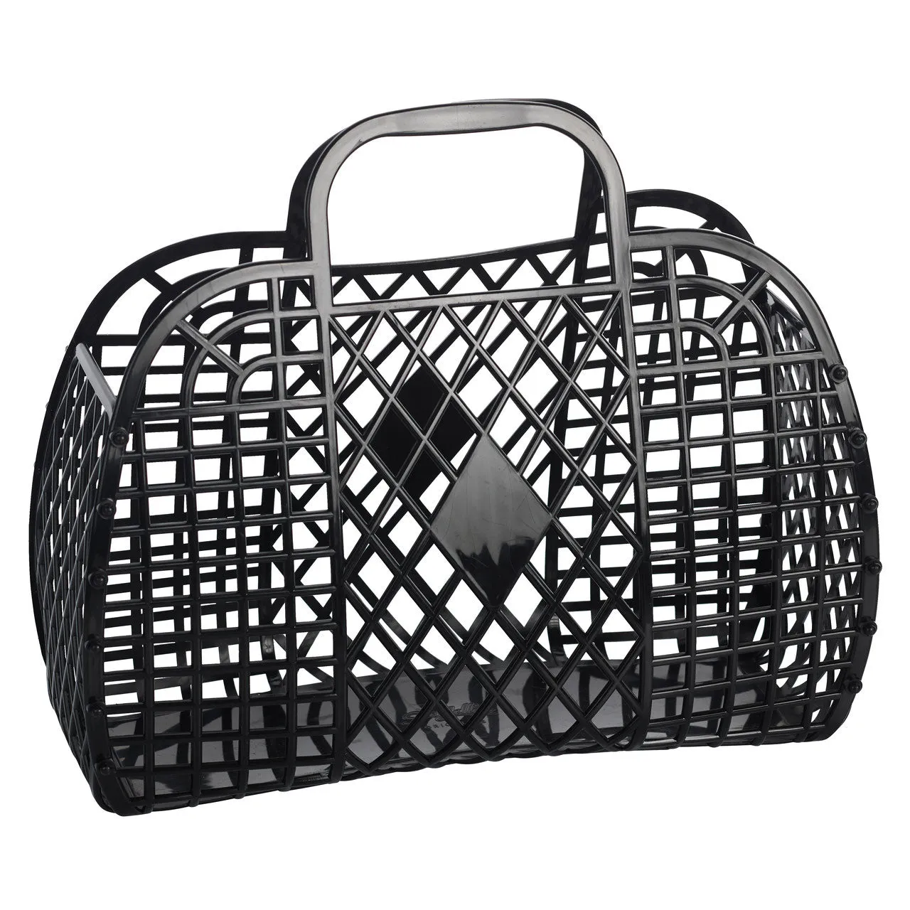 Sun Jellies Large Retro Basket - Black