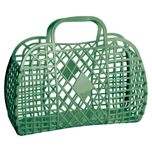 Sun Jellies Large Retro Basket - Olive