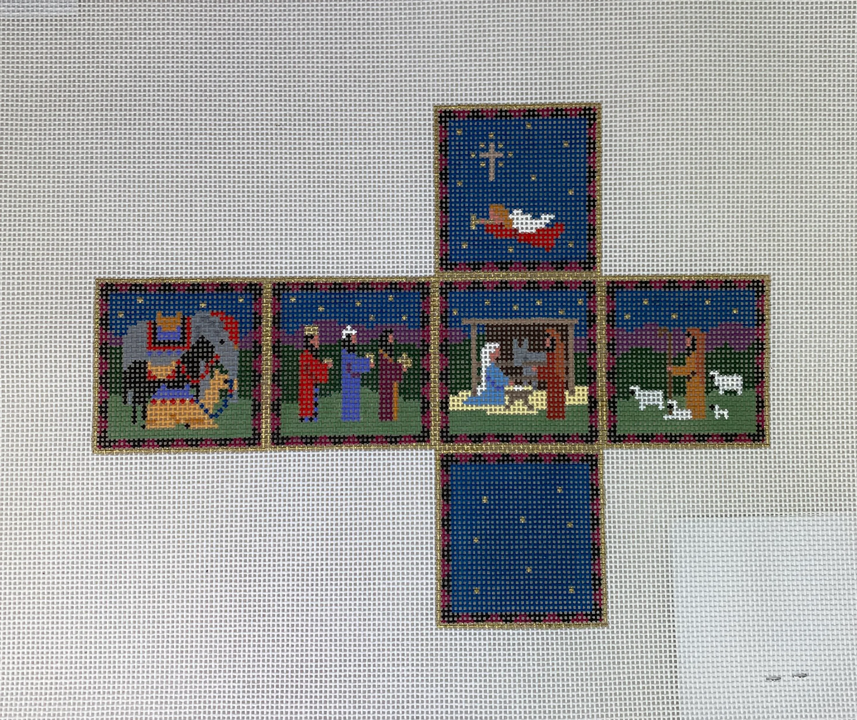 Susan Roberts Needlepoint 0205-18 Nativity Cube