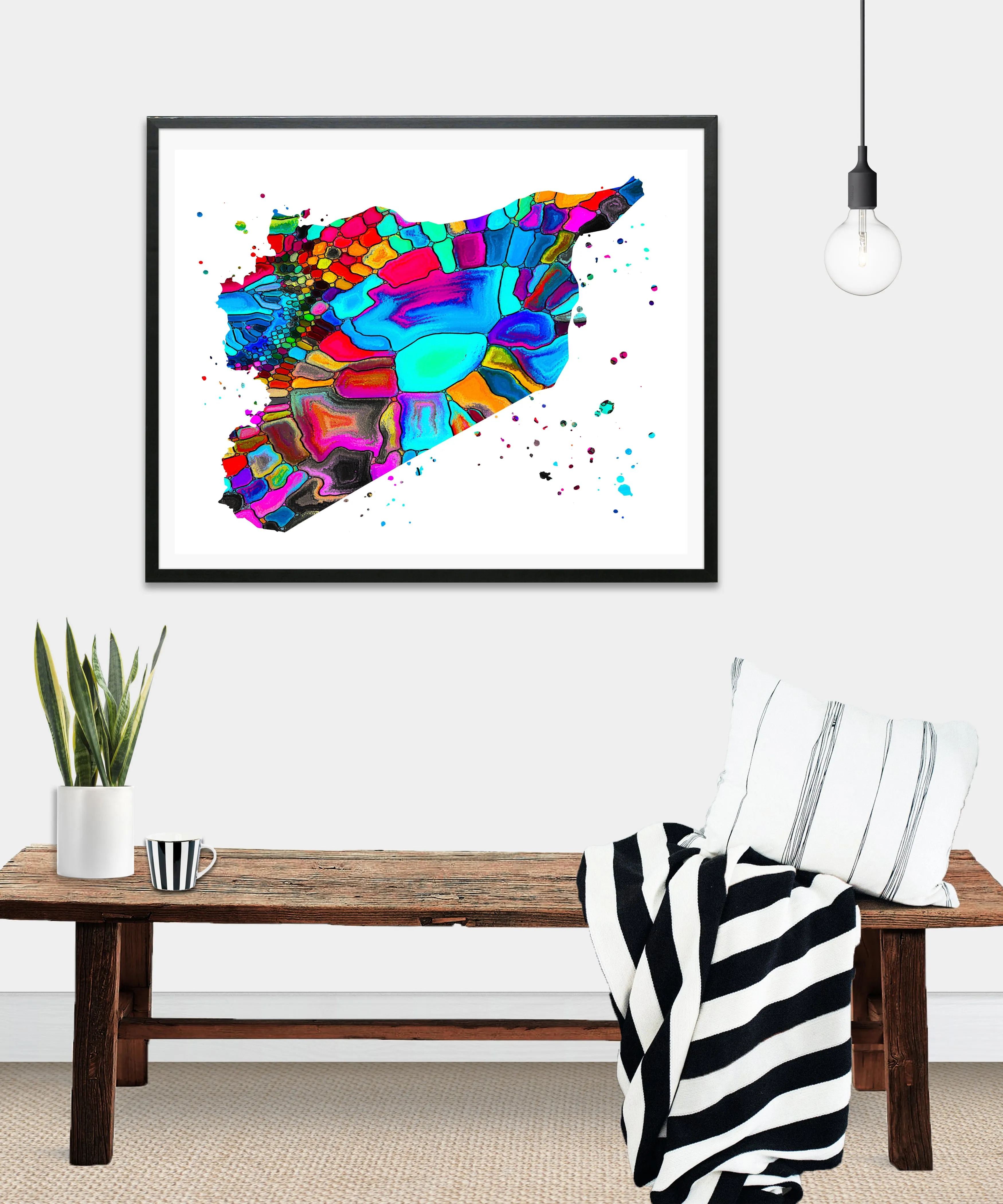 Syria Map Art Print - Unframed