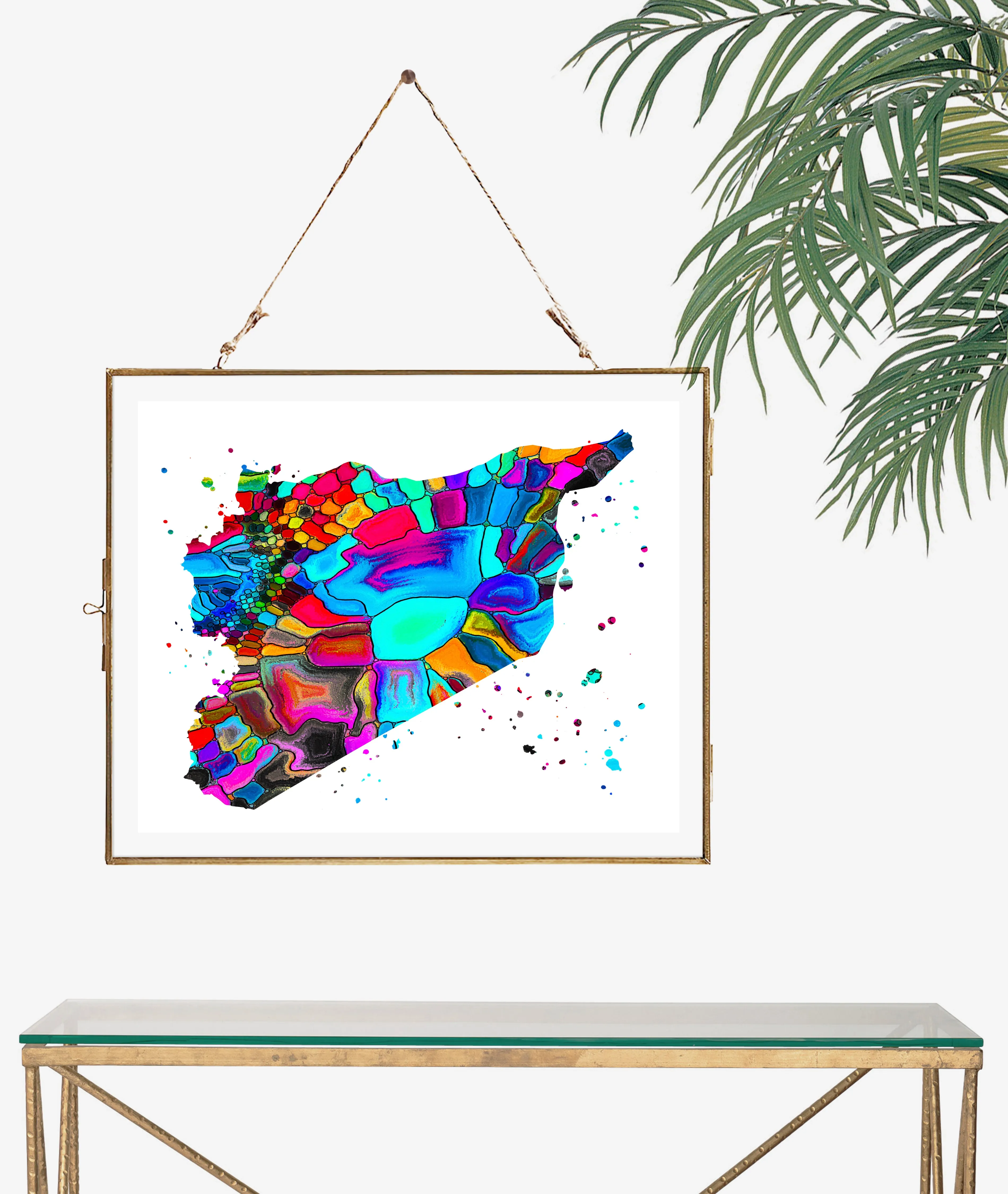 Syria Map Art Print - Unframed