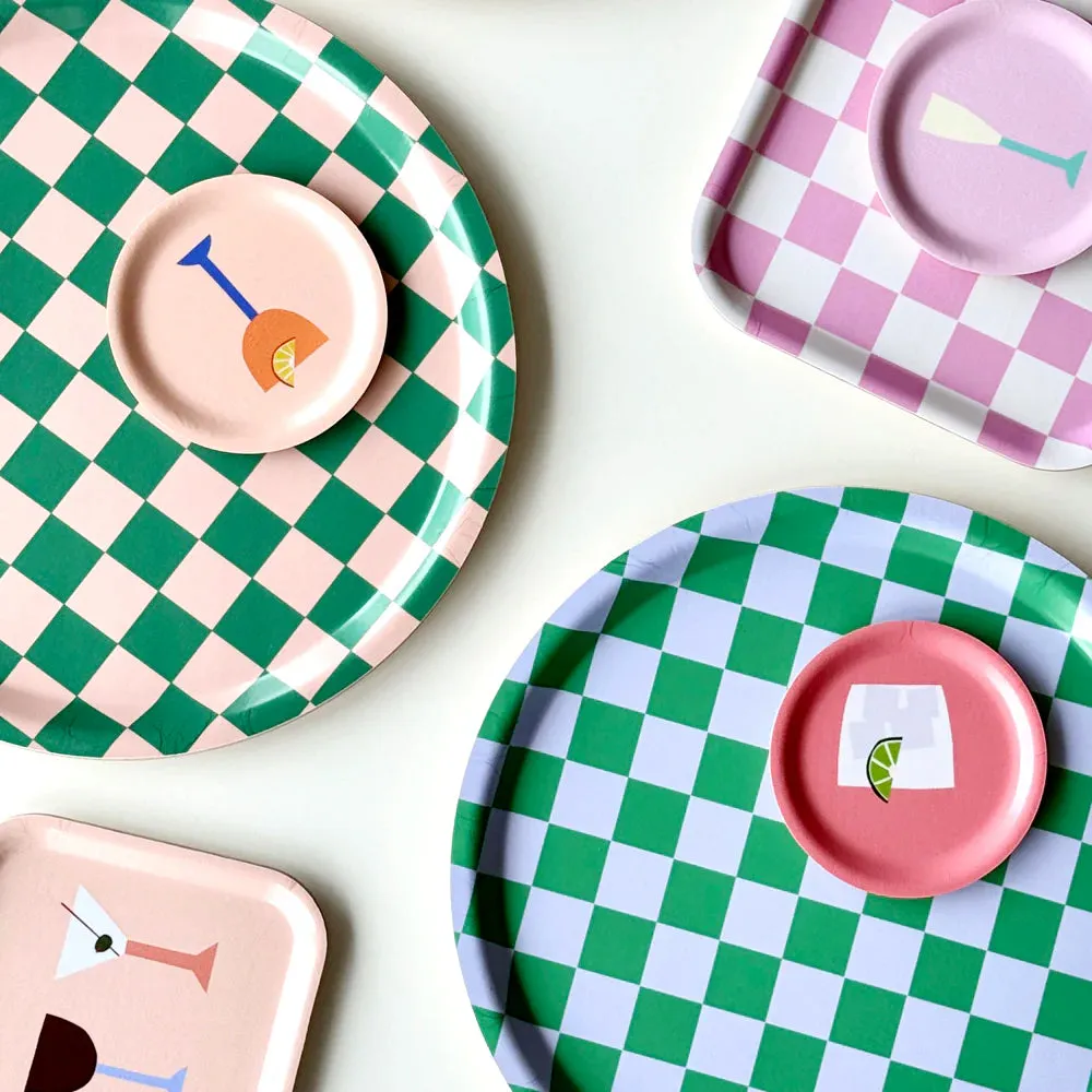 Tablett "Checker Round 31 cm"