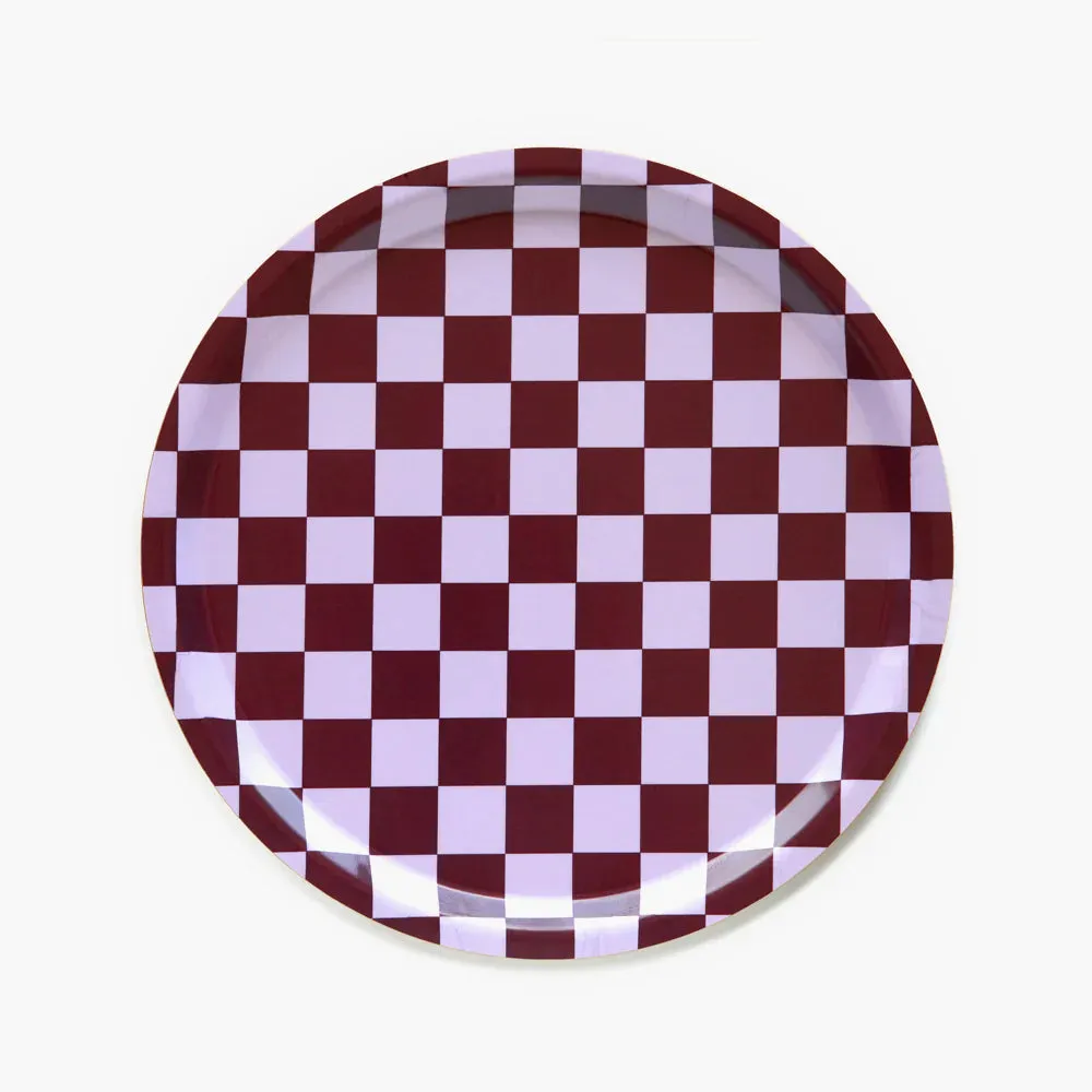 Tablett "Checker Round 31 cm"