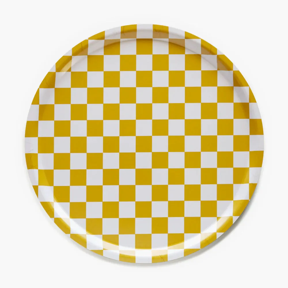 Tablett "Checker Round 38 cm"