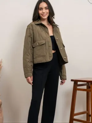 Taking a Chance Jacket: Olive