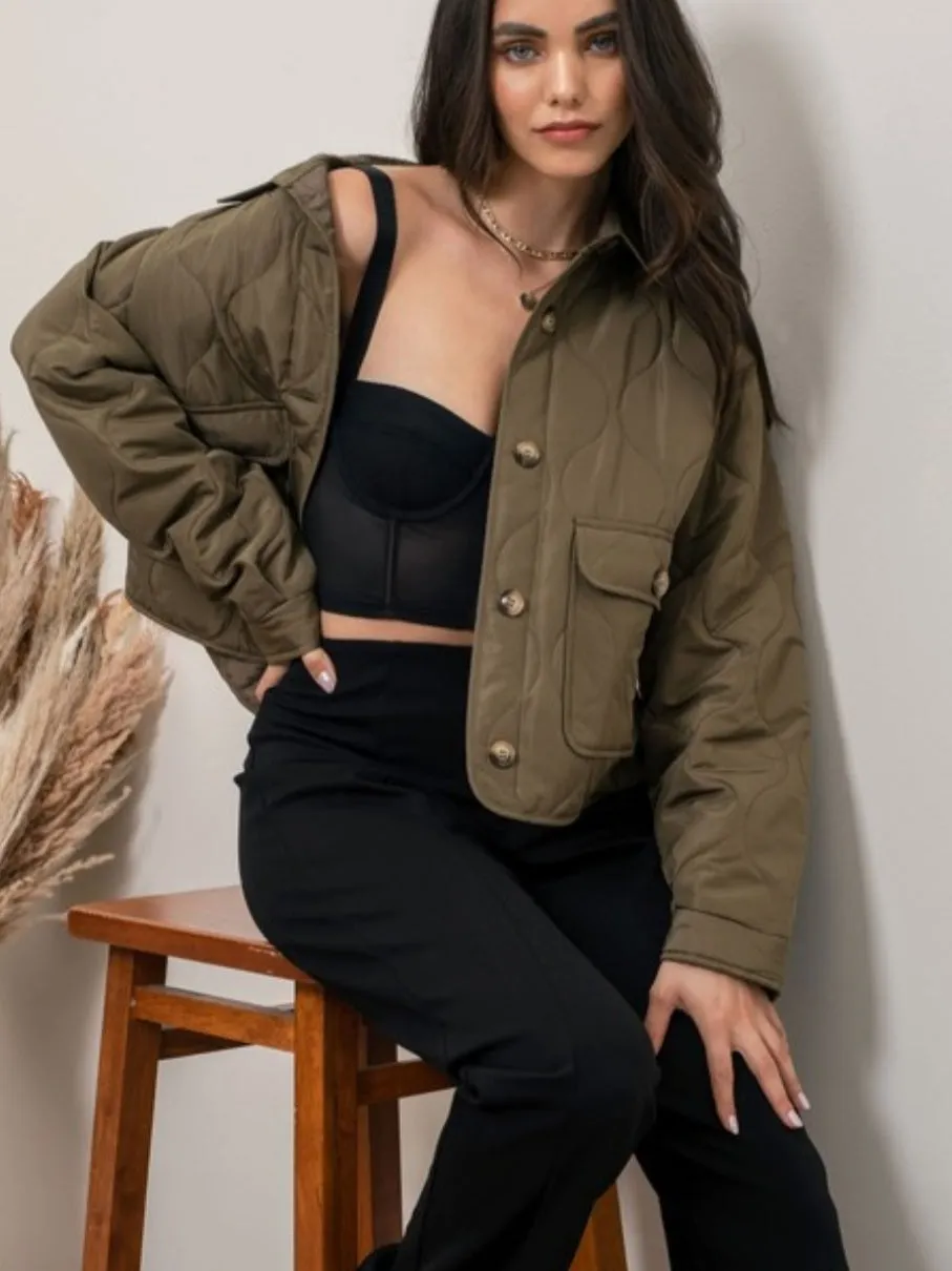 Taking a Chance Jacket: Olive