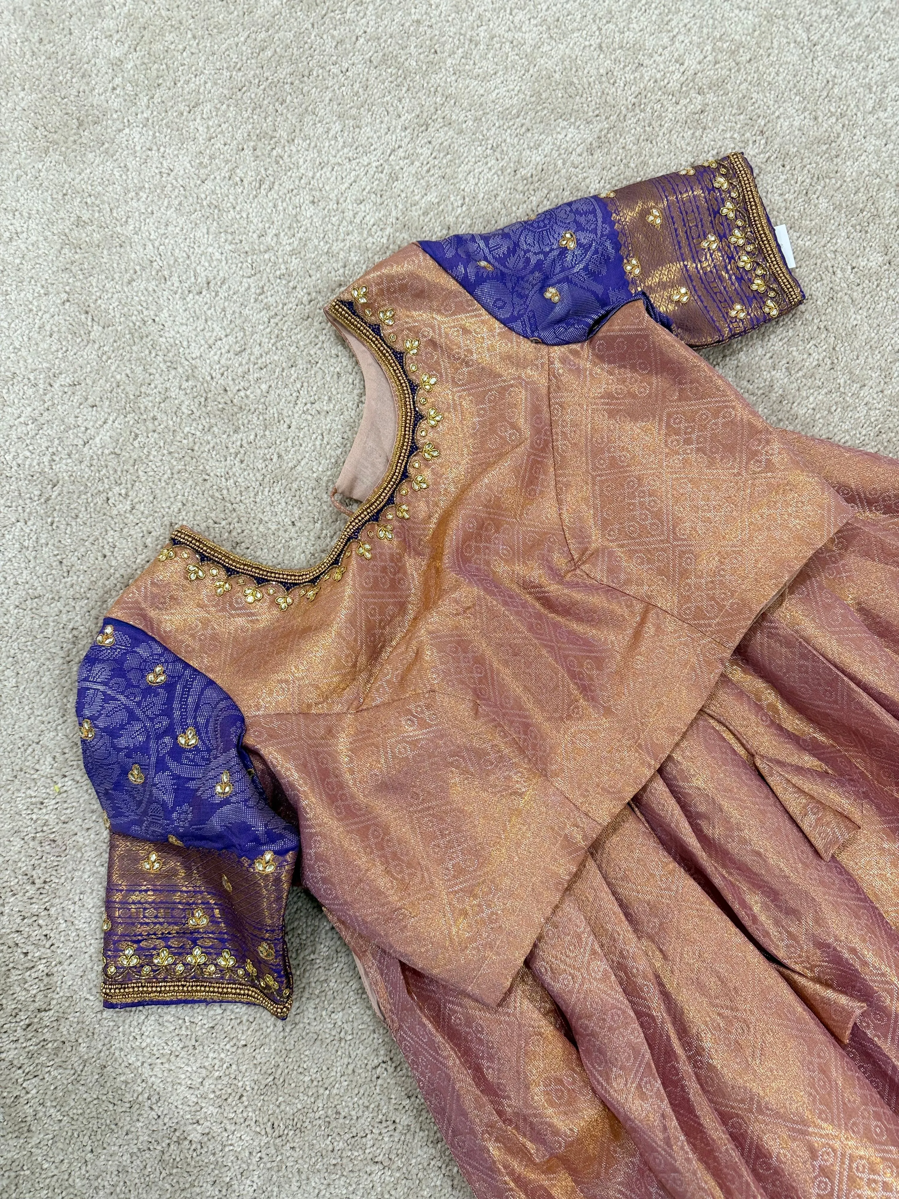 Teen/Adult Large - Semi Kanchipattu Brocade Lehanga Set