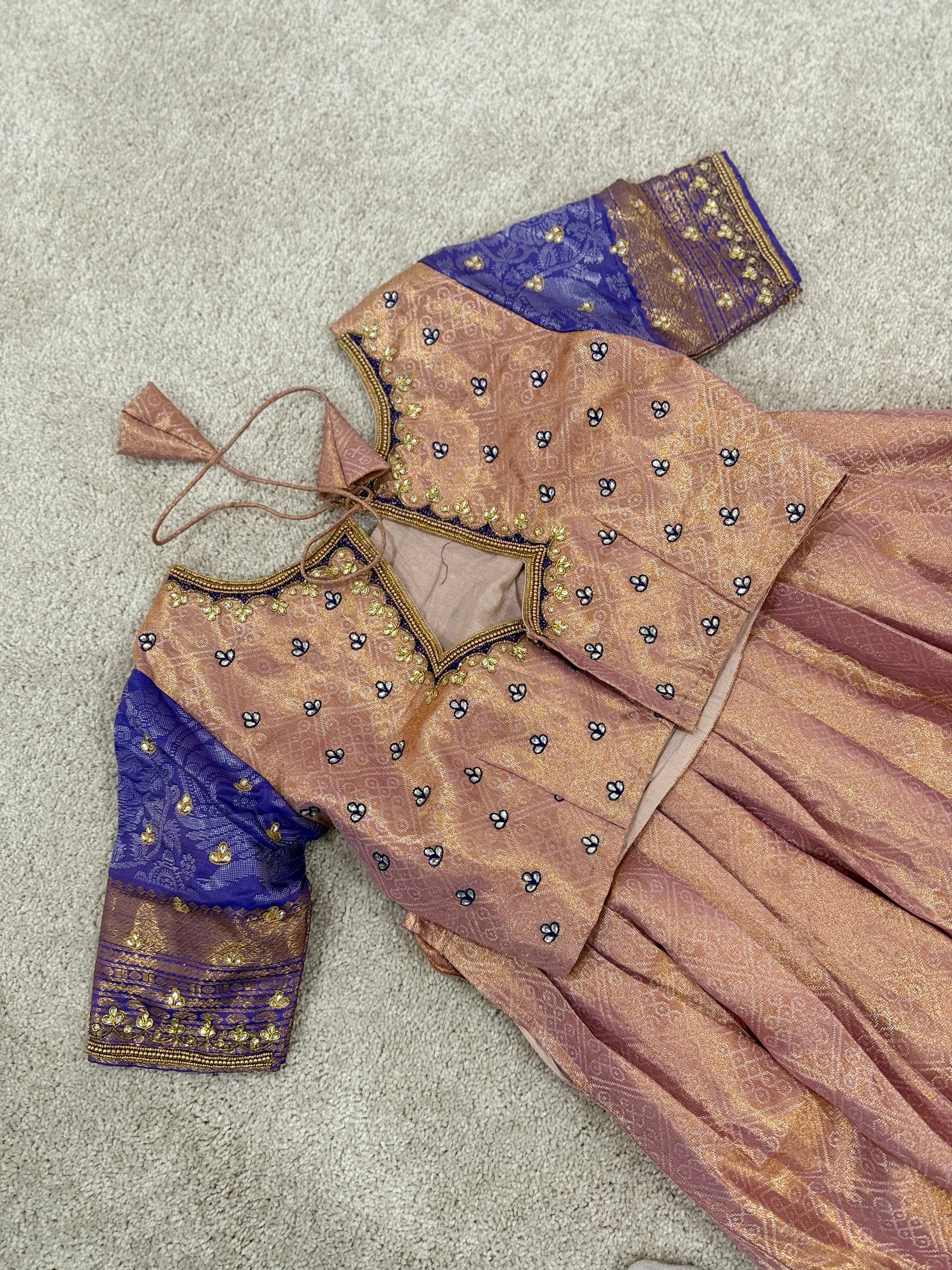Teen/Adult Large - Semi Kanchipattu Brocade Lehanga Set