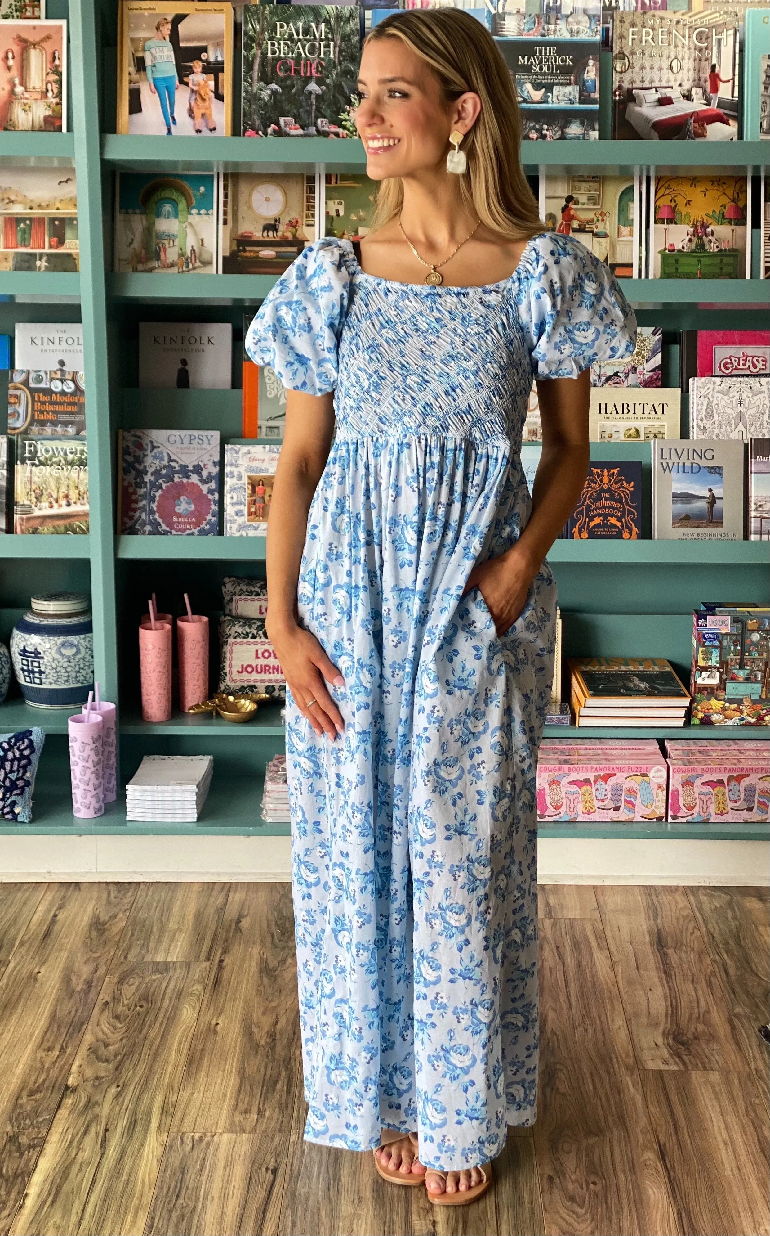 Teighen Smocked Floral Dress