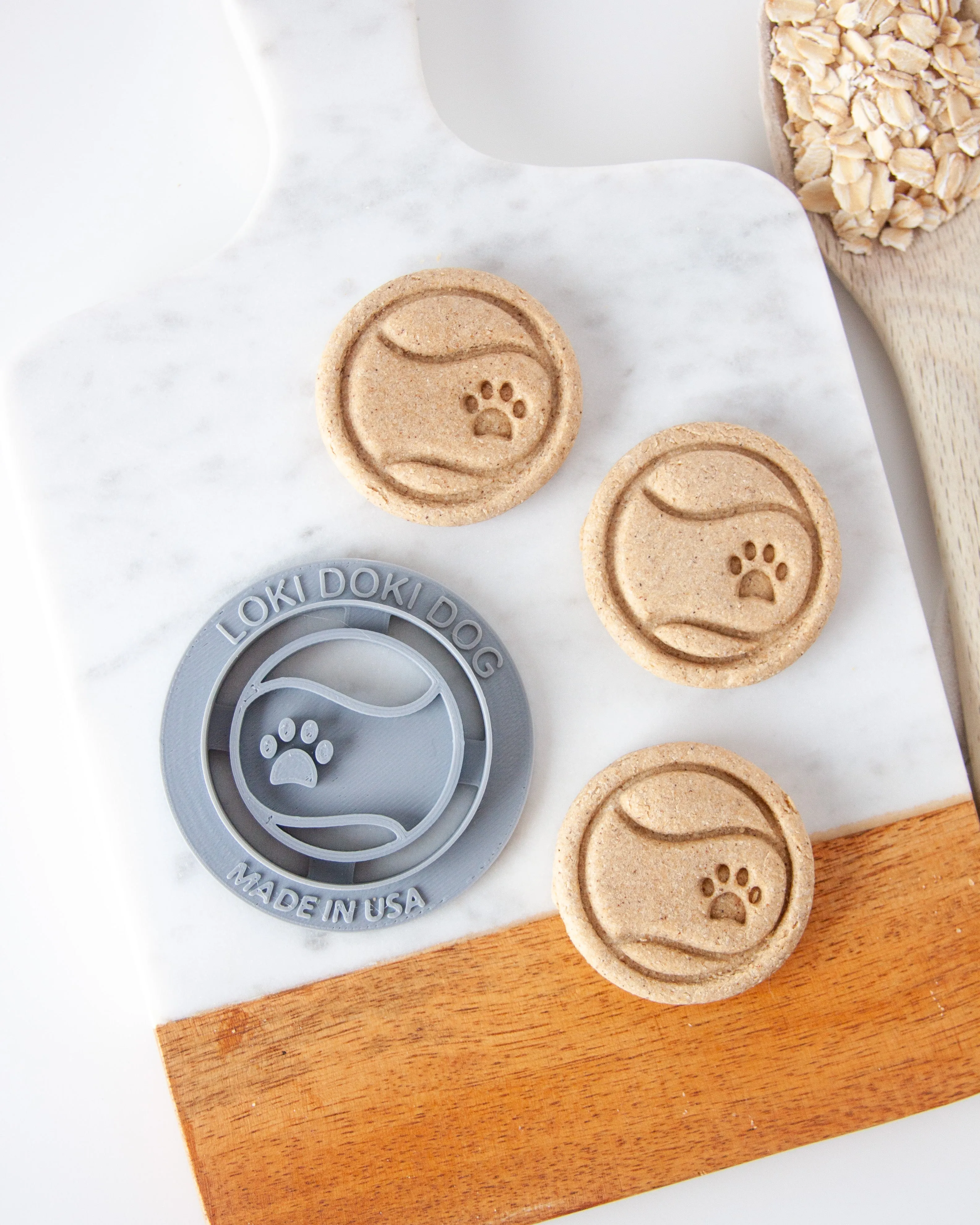 Tennis Ball Shaped Cookie Cutter (with PAW)