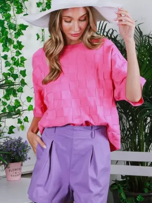 Text Me Later Top: Pink