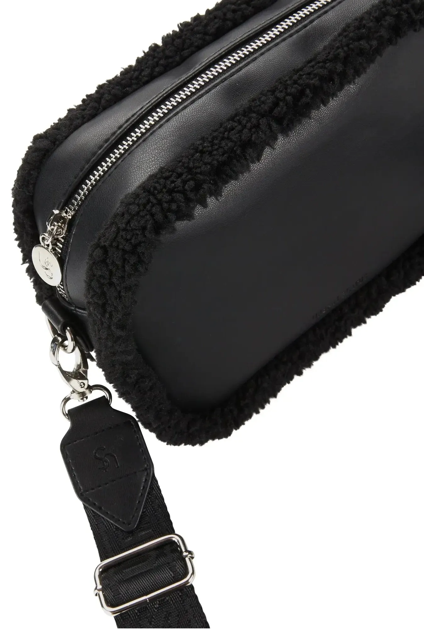 The Bond Shearling Cross-body - Black