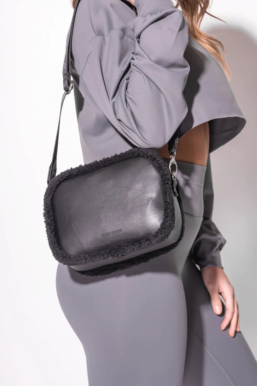 The Bond Shearling Cross-body - Black