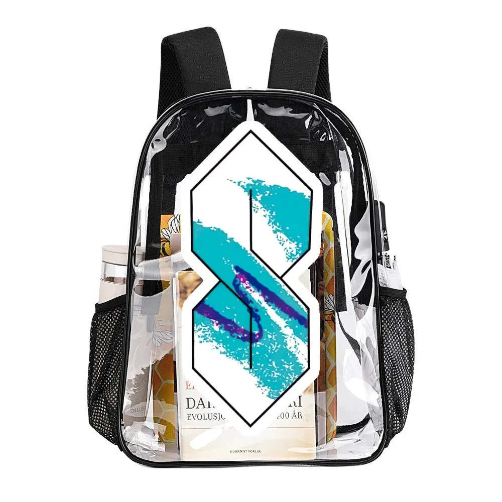 The Cool S Jazz Solo Cup Pattern Transparent Backpack 17 Inch