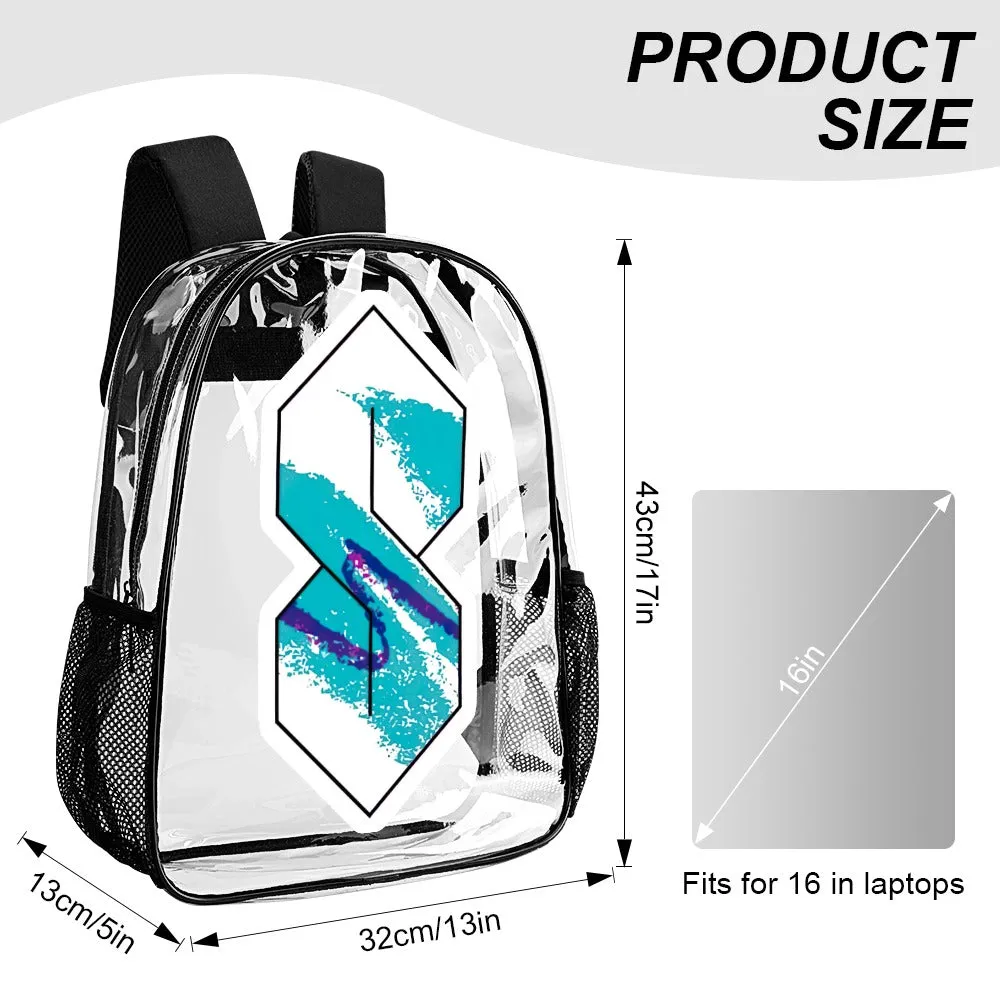 The Cool S Jazz Solo Cup Pattern Transparent Backpack 17 Inch
