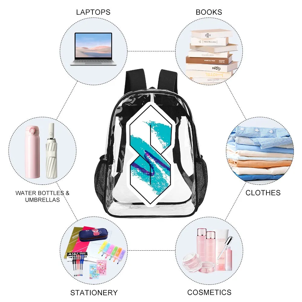 The Cool S Jazz Solo Cup Pattern Transparent Backpack 17 Inch