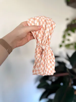 The Indie Headwrap - Wavy Sand Checker