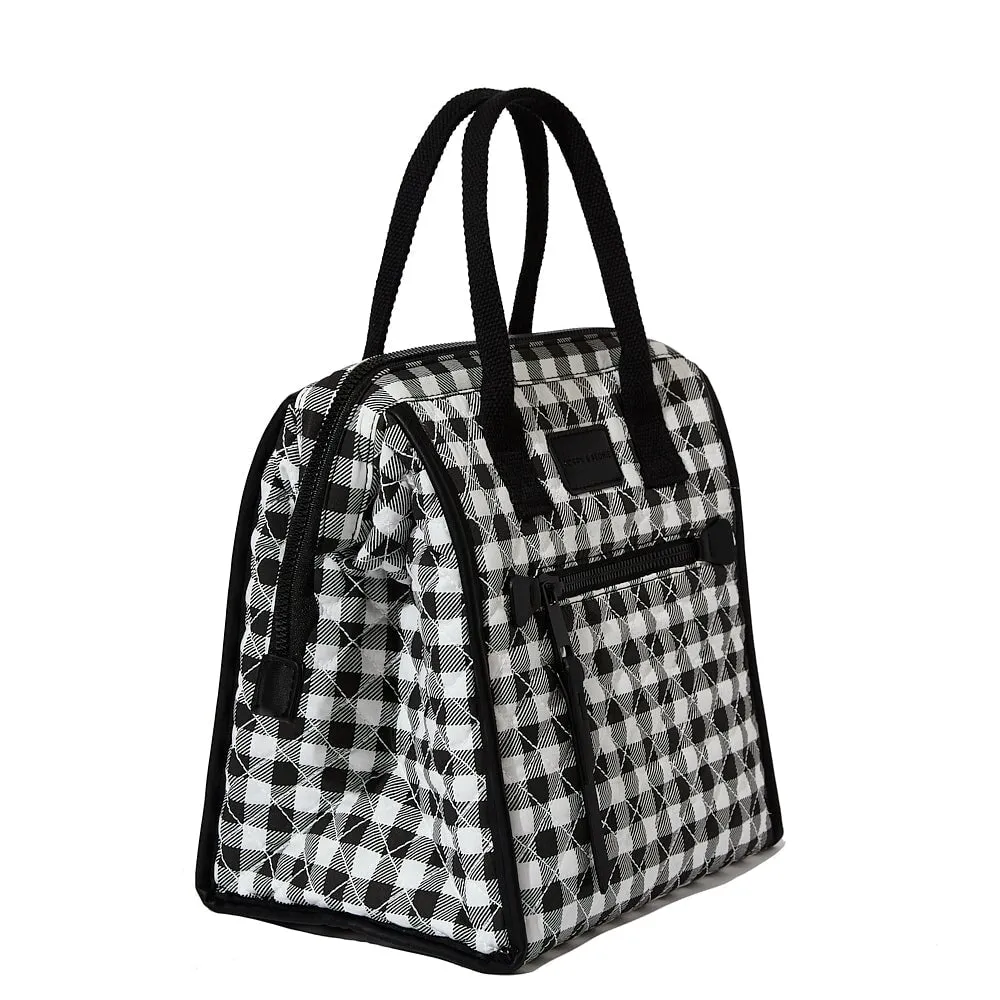 the LUNCH BAG quilted Black Gingham